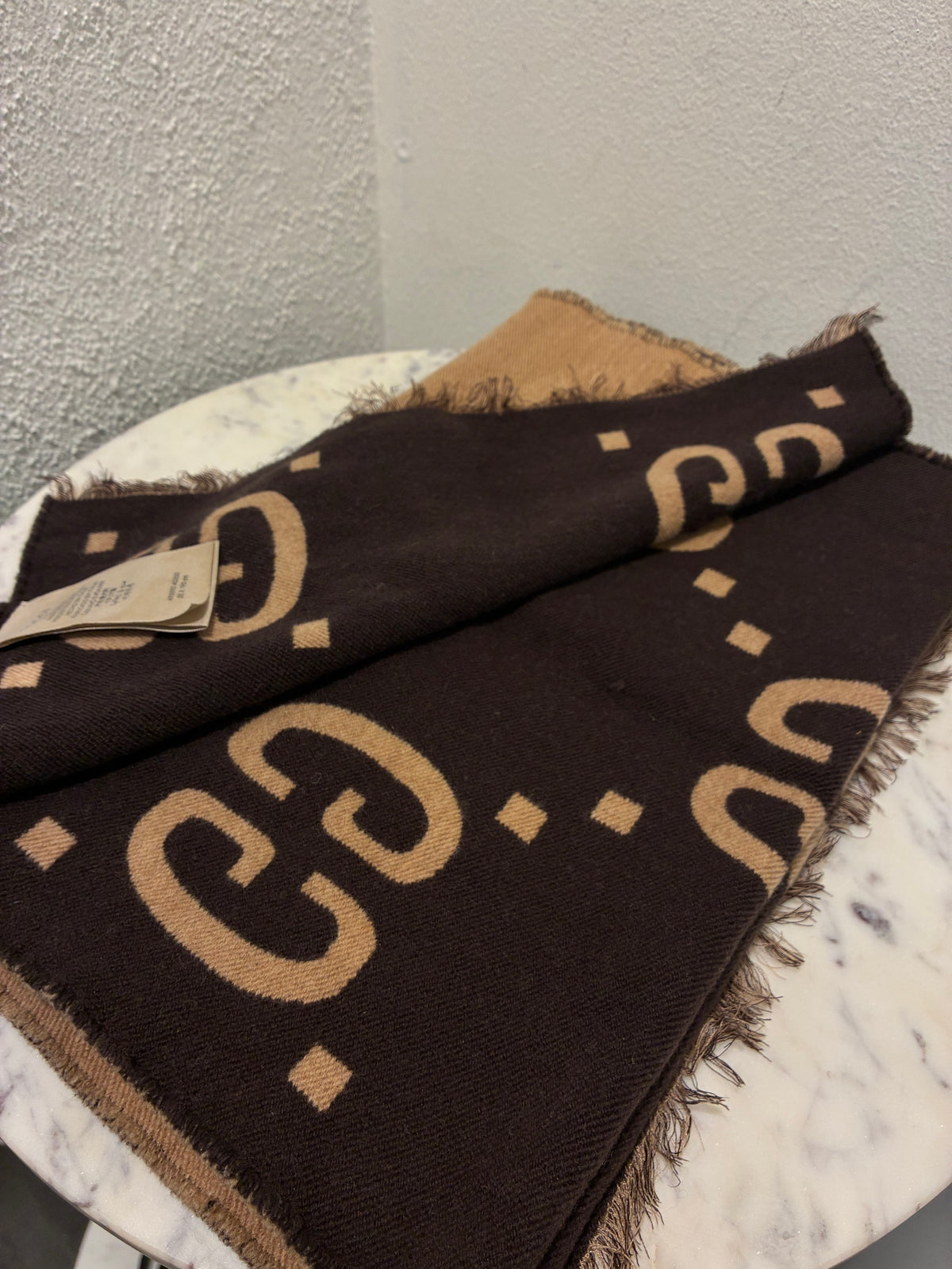 Gucci GG Scarf - Brown & Beige