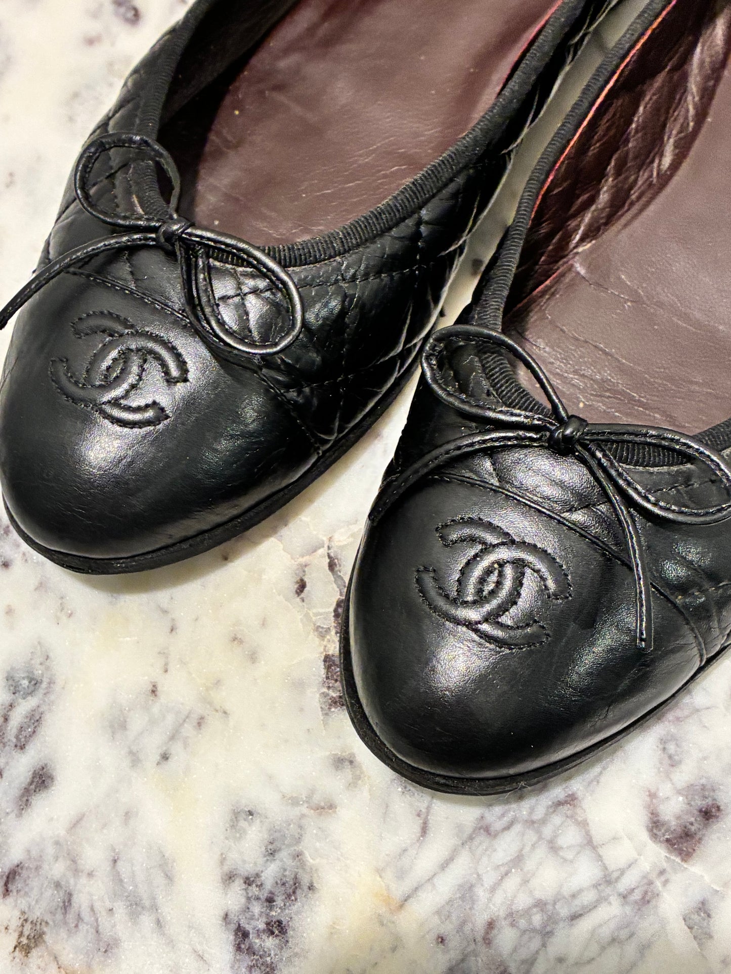 Chanel Ballerinas - Black Quilted La - EU 41C