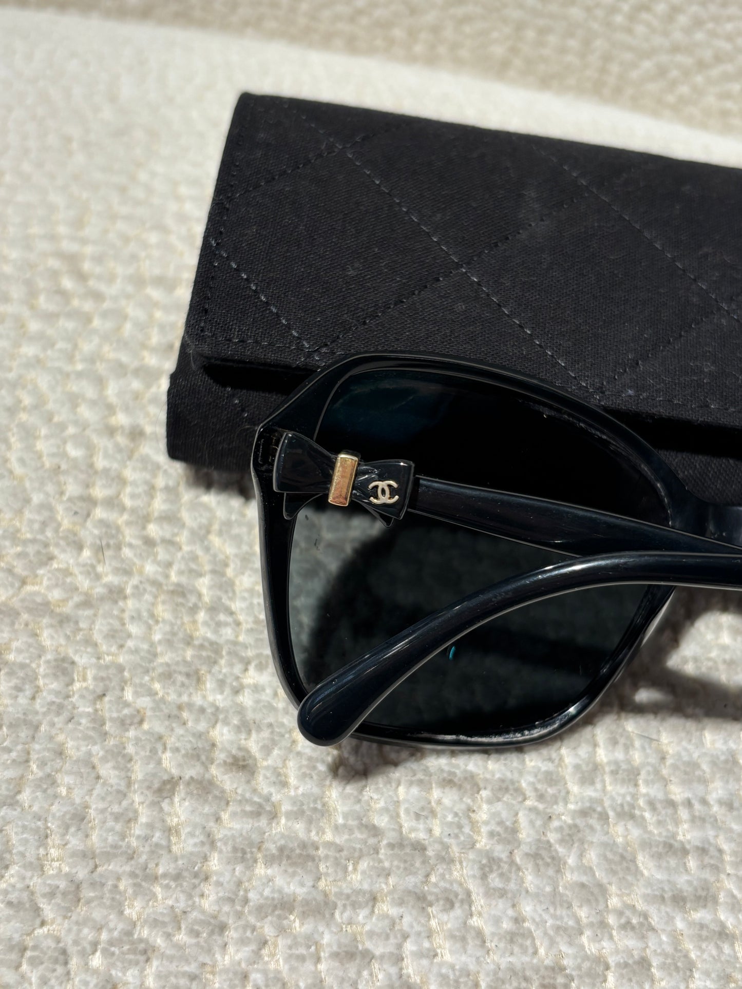 Chanel Sunglasses - Black with Bow