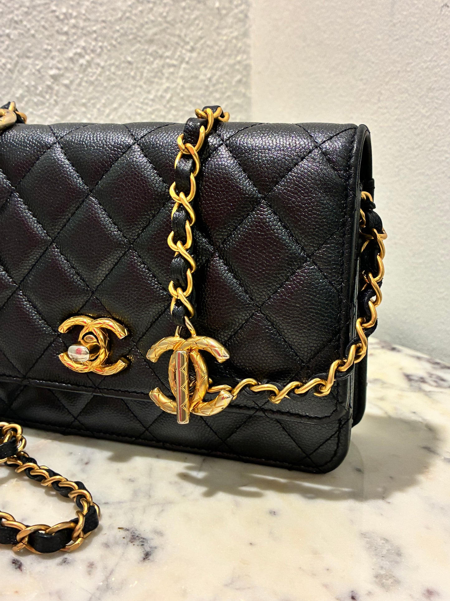 Chanel Wallet on Chain - Black Caviar & Gold Hardware - 23B 2023 - FULL SET!