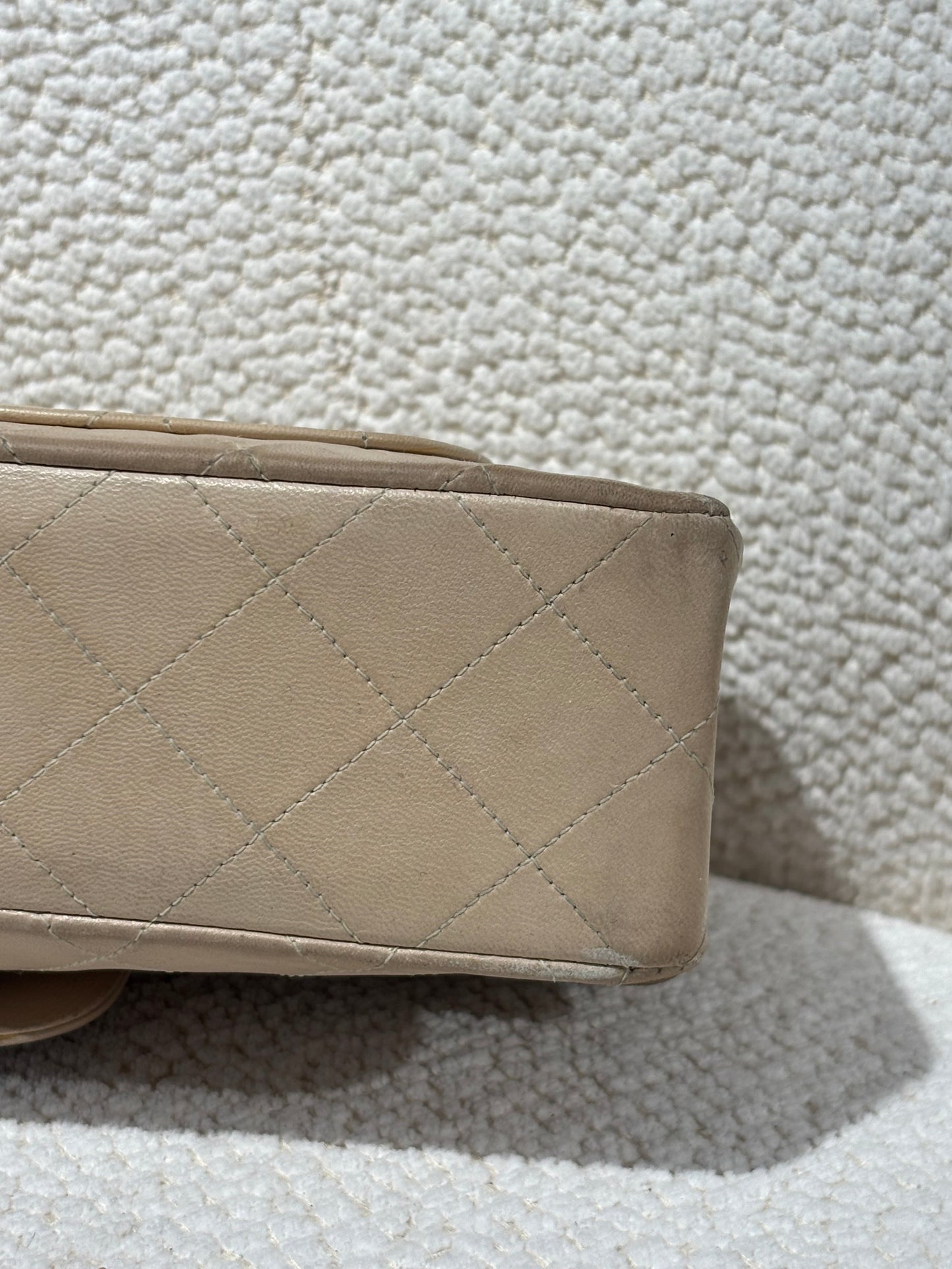 Chanel Classic Flap Bag - Small – Beige Lambskin & Silver Hardware