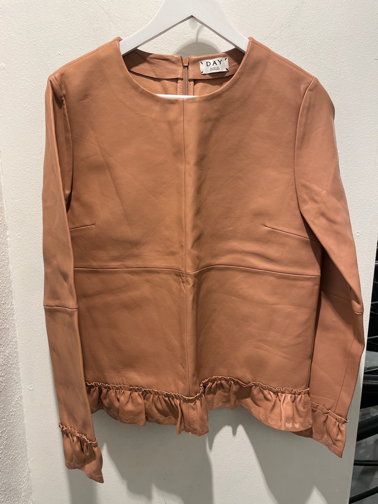 DAY Leather Blouse – Old Rose - EU40