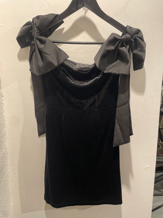 KAIIA - Velvet dress w. bows - Medinas Wardrobe - EU36