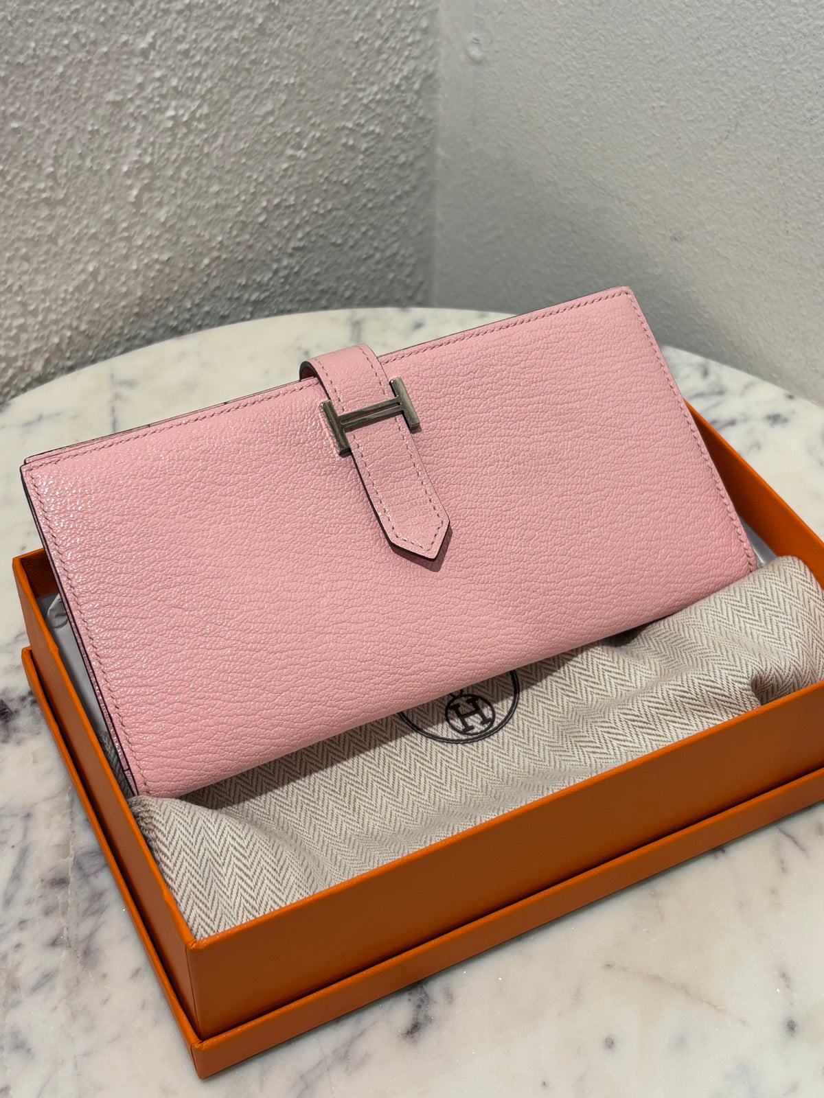 Hermès Béarn - Rose Sakura w. Palladium Hardware