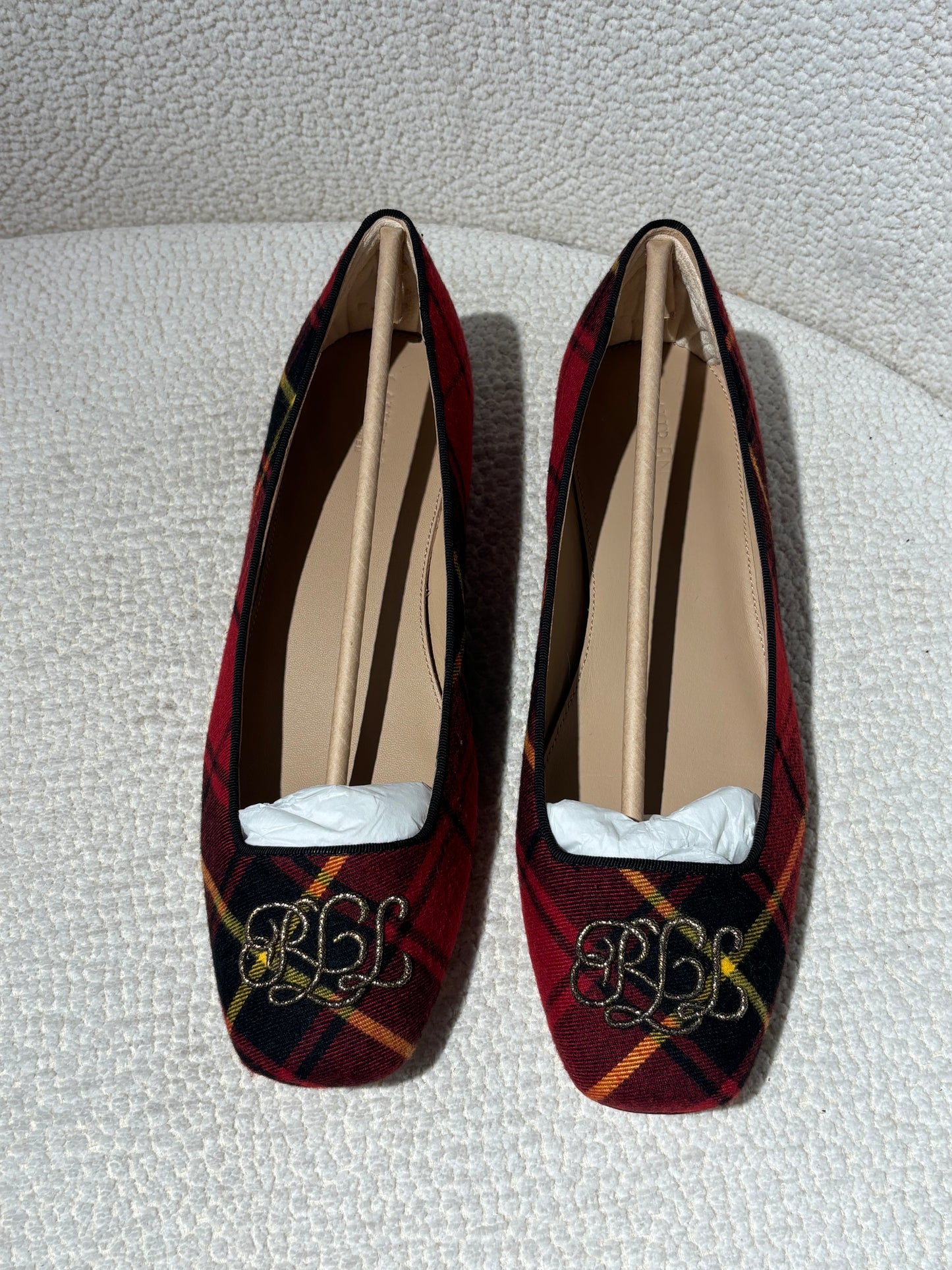 Ralph Lauren Ballerina - Red & Black Plaid Textile - EU 41