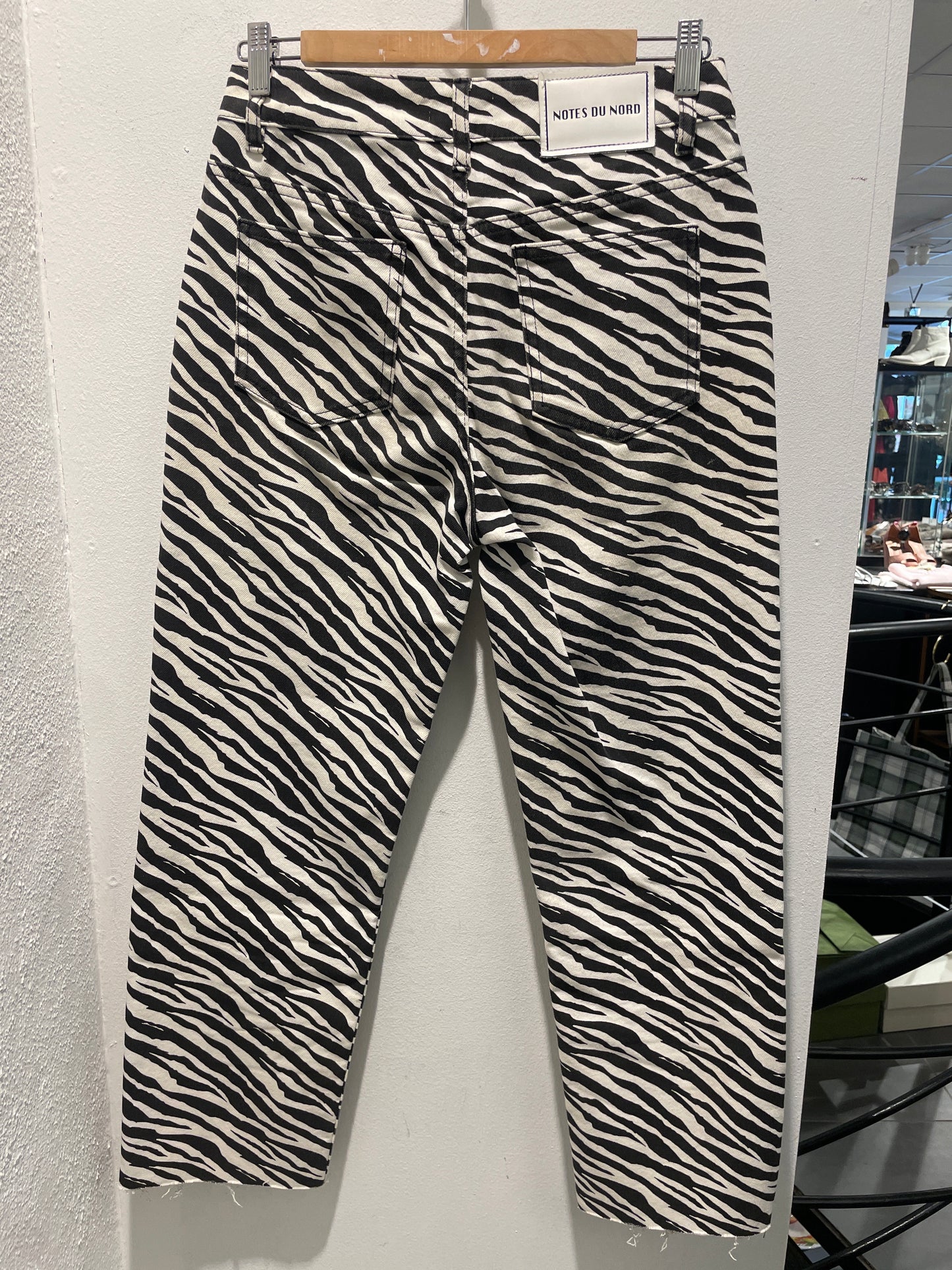 Notes du Nord Zebra Print Denim Jeans - S /M - Medinas Wardrobe