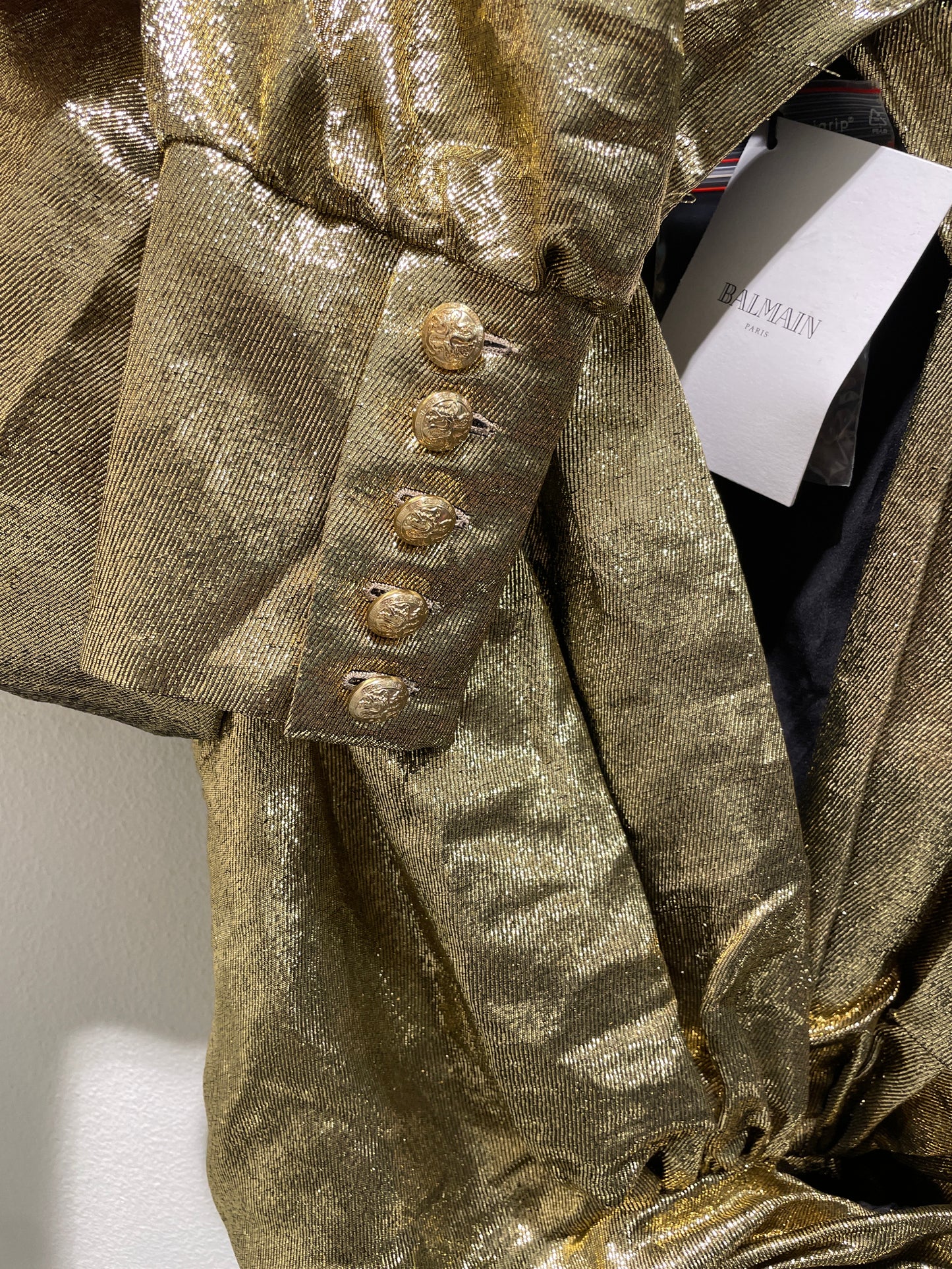 Balmain - Cape / dress - gold - Medinas Wardrobe