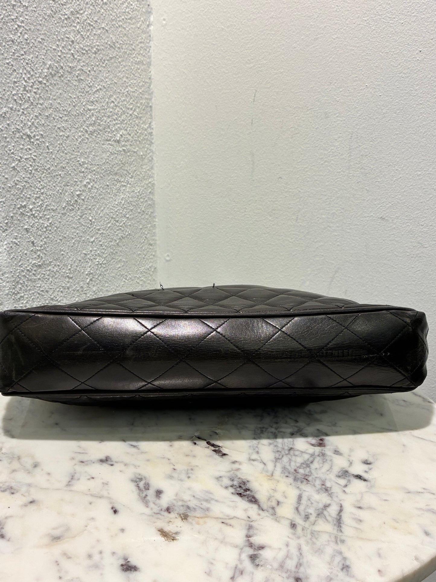 Chanel Vintage Tote - CC Detail - Black Lambskin & 24K Gold Hardware