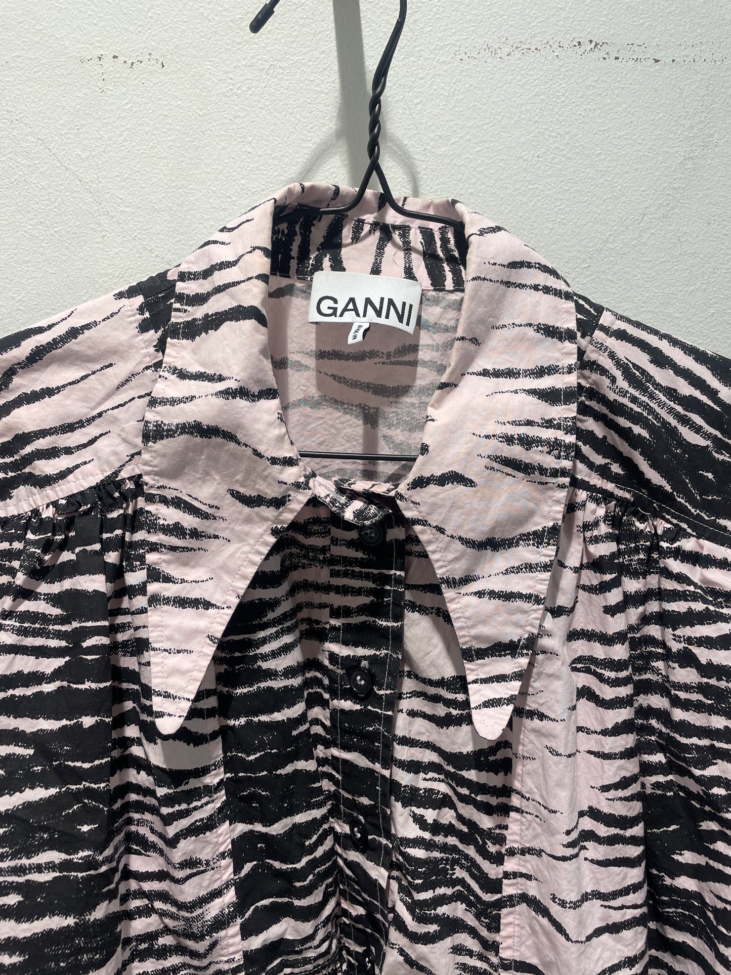 Ganni - oversized dress - Rose & Black - EU40