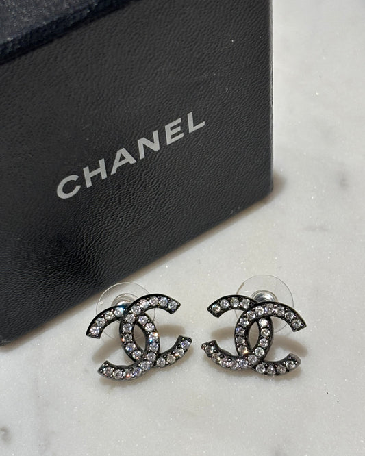 Chanel Earrings - Classic CC - Dark
