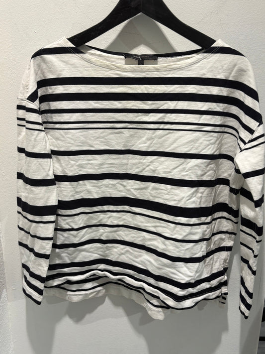 BCBGMAXAZRIA - top - ecru w. blue stripes - XS/S - Medinas Wardrobe
