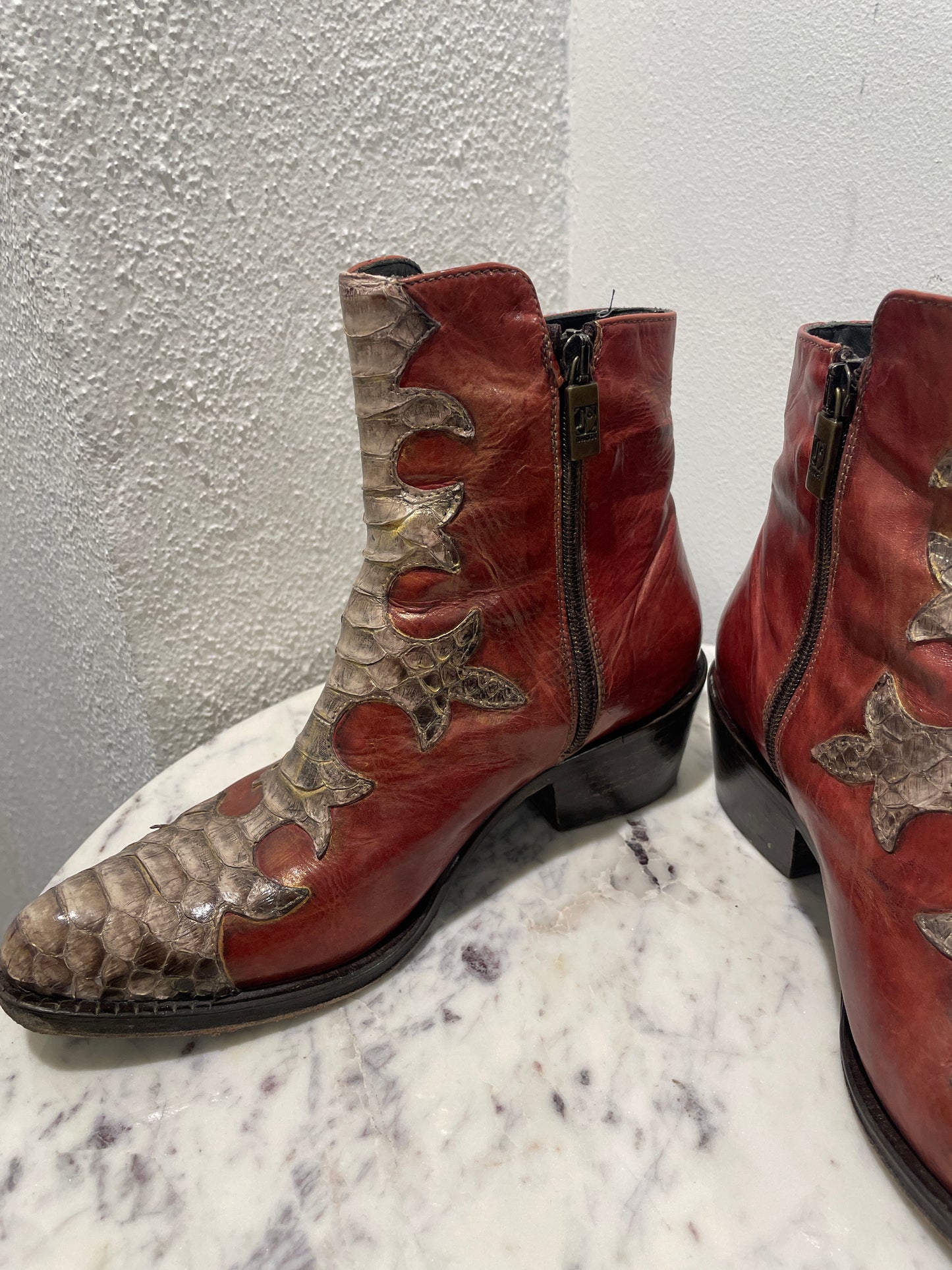 Jo Ghost Handcrafted Python Western Boots - 37,5