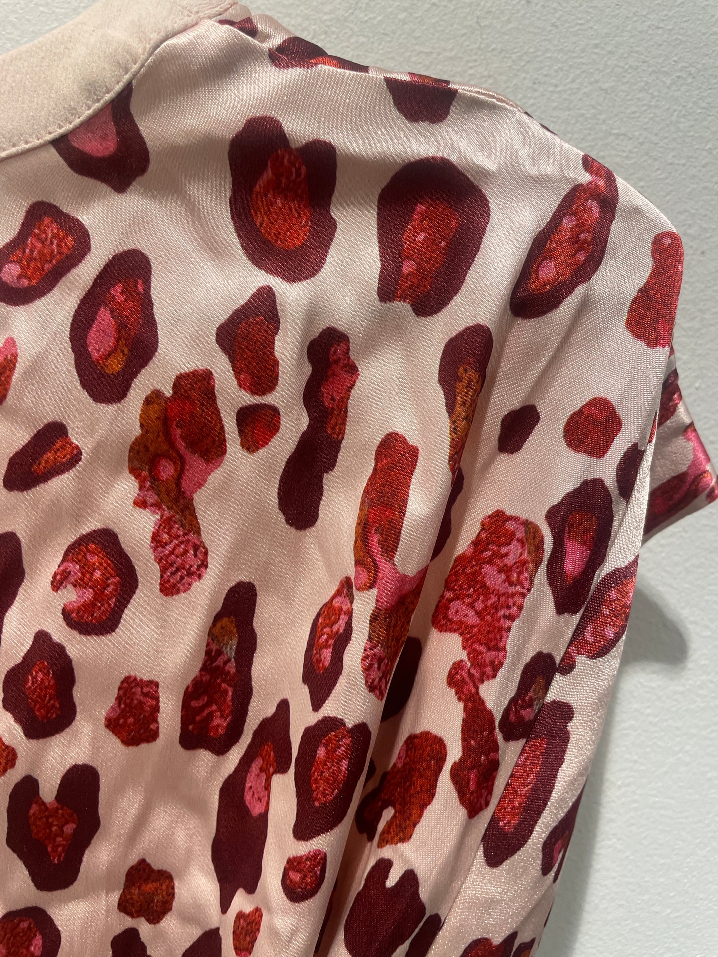 Storm & Marie - Dress - soft pink & burgundy leo - S/M - Medinas Wardrobe