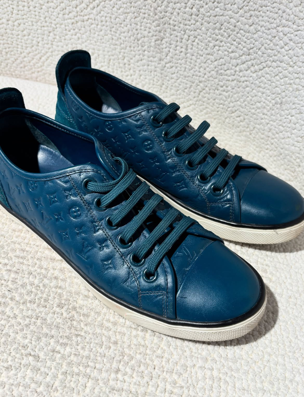 Louis Vuitton Sneakers – Blue Monogram - Size 38