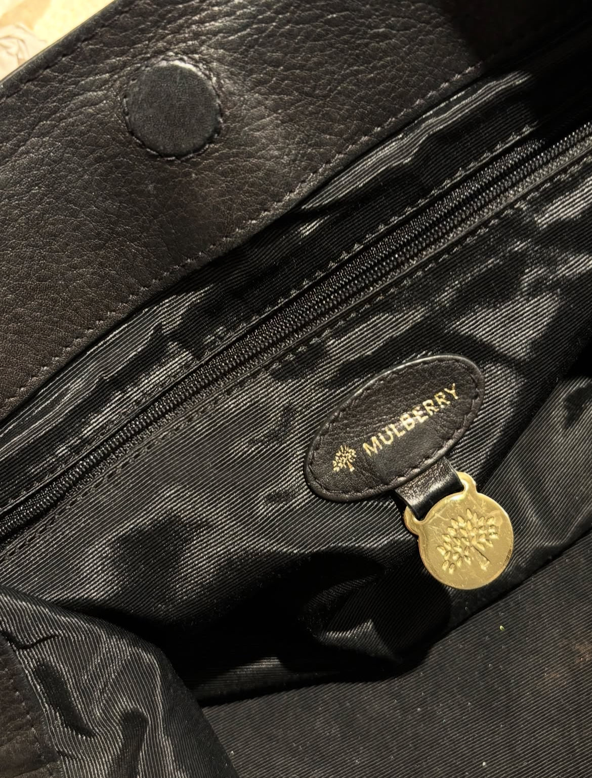 Mulberry - Black Calfskin & Gold Hardware