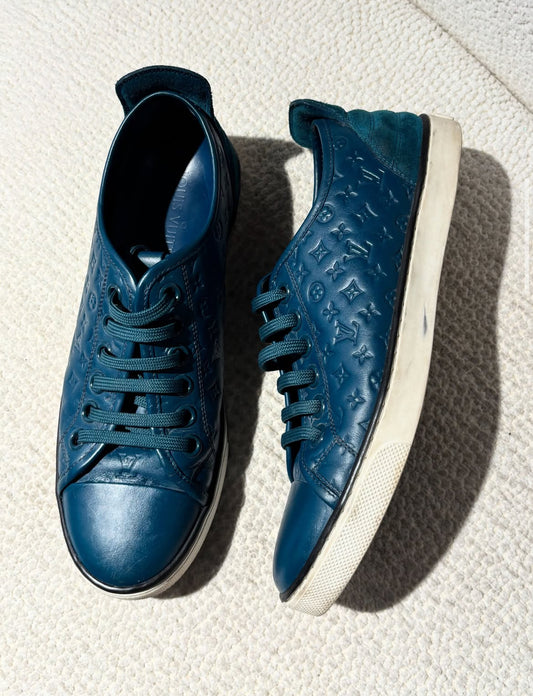 Louis Vuitton Sneakers – Blue Monogram - Size 38
