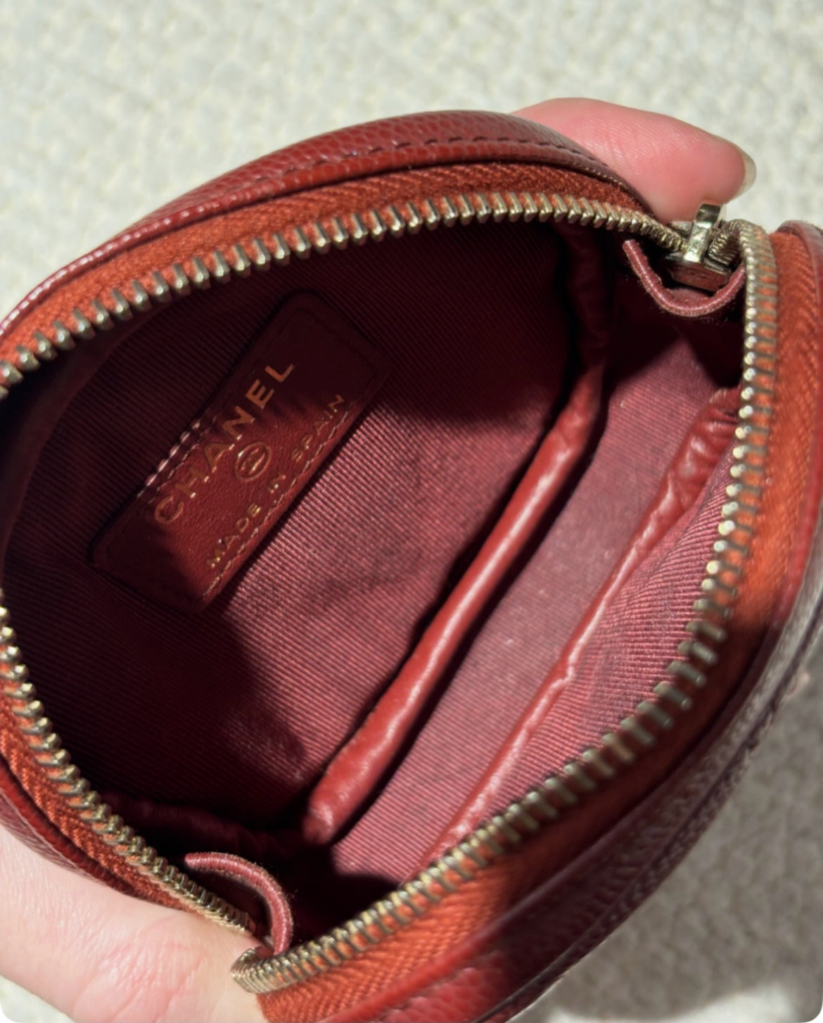 Chanel Wallet - Deep Red Caviar leather & Gold