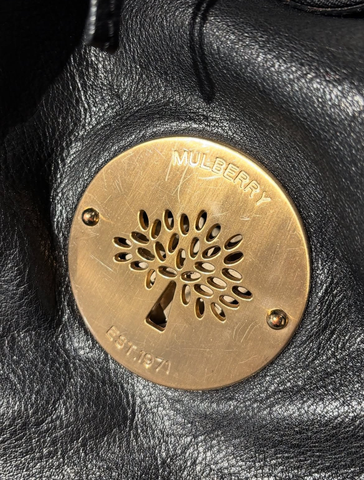 Mulberry - Black Calfskin & Gold Hardware
