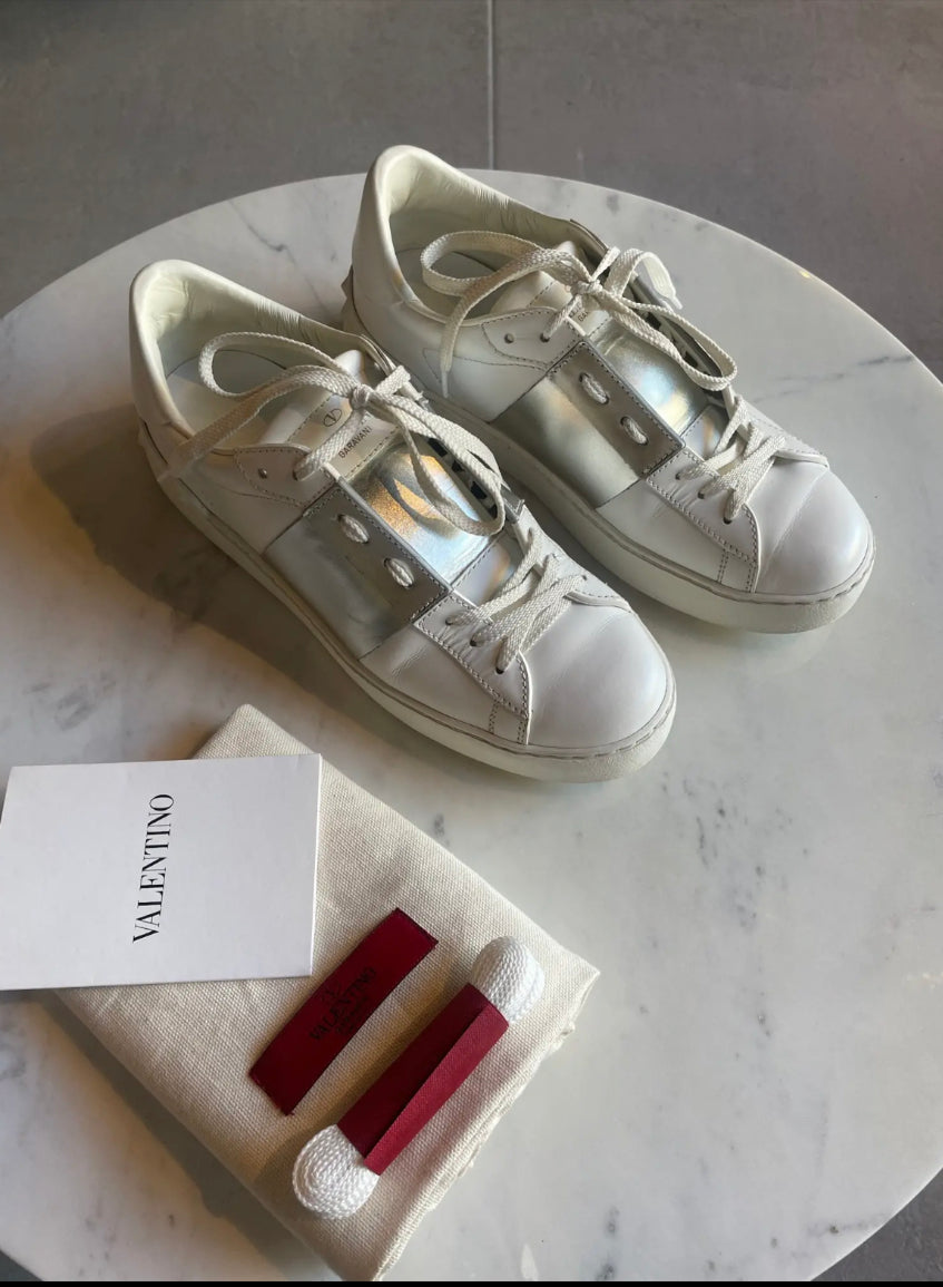 Valentino Sneakers - Nitter - Hvid/Sølv - Str. 38