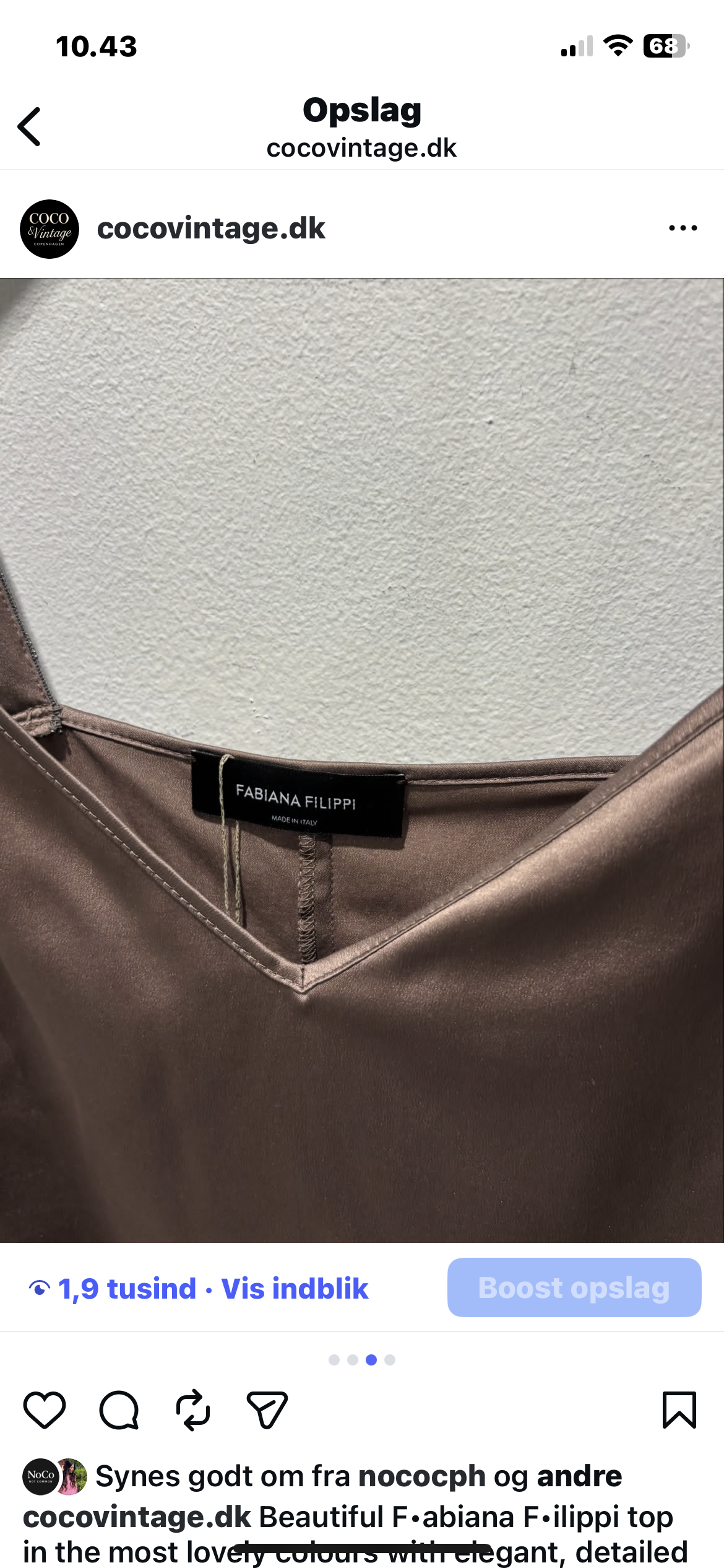 Fabiana Filippi silk top - S