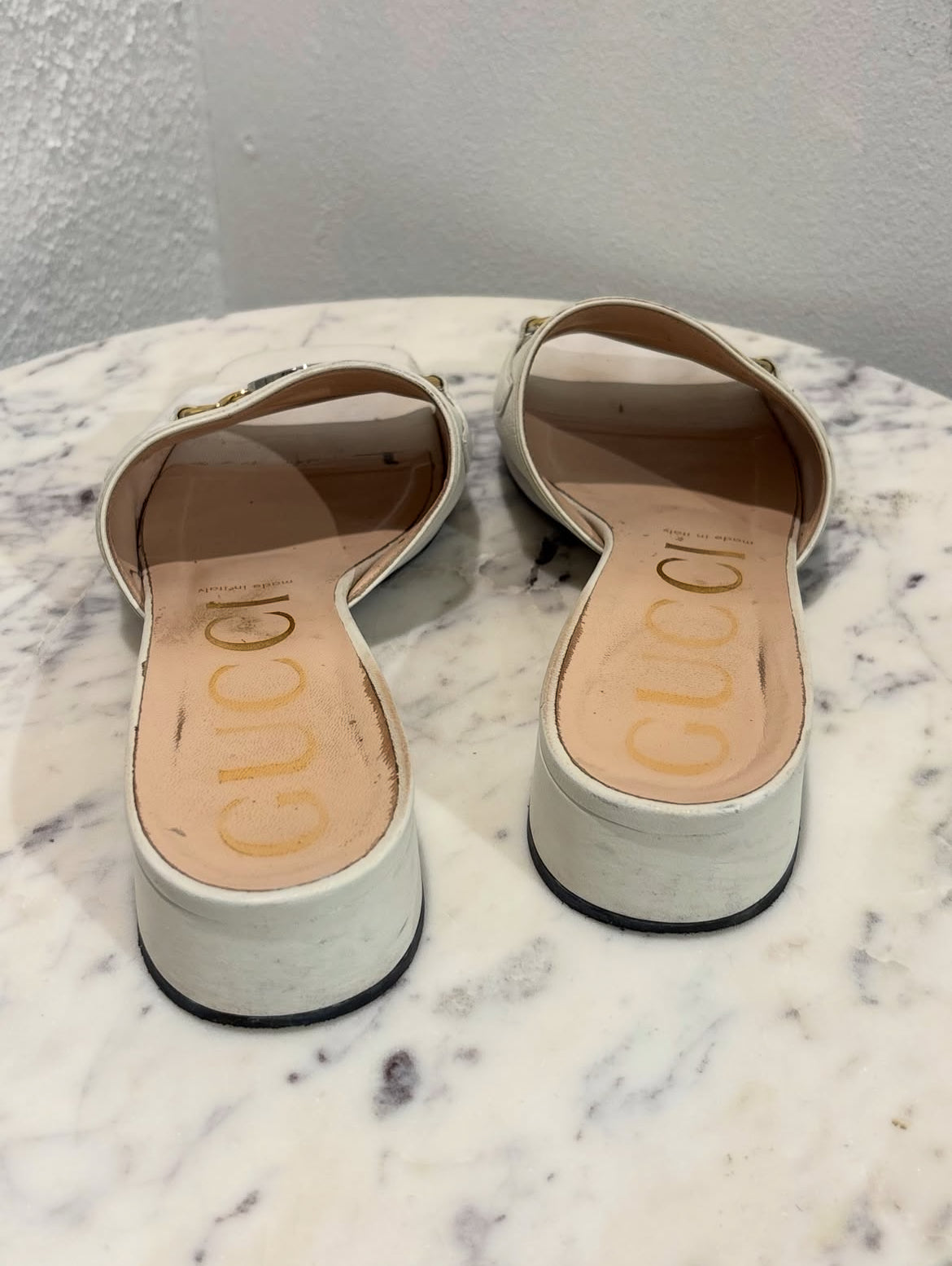 Gucci Sandals - Gold & silver logo details - 38,5