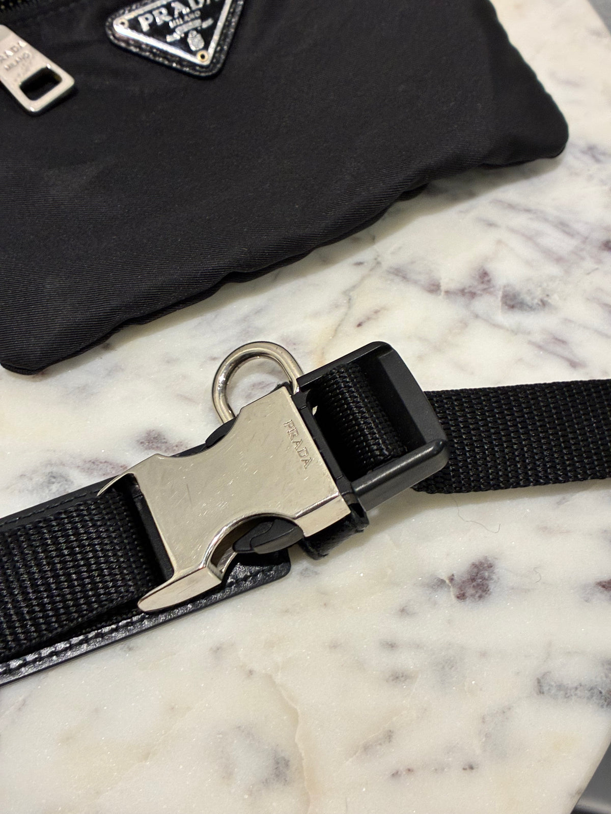 Prada Tessuto Nylon Belt Bag – Black - 100cm