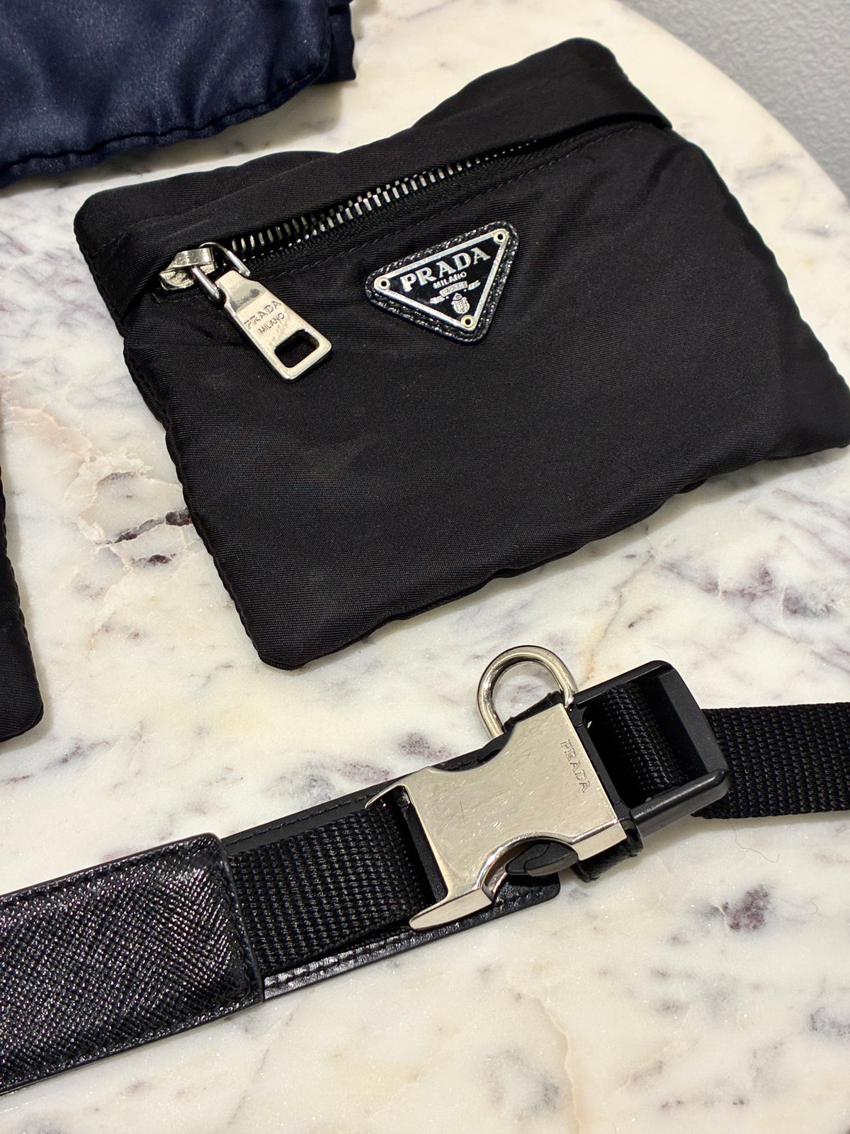 Prada Tessuto Nylon Belt Bag – Black - 100cm