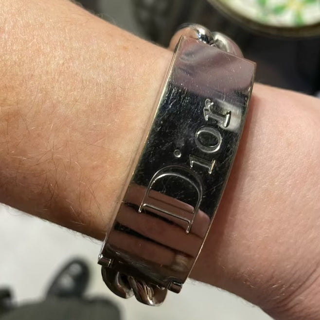 Dior - Pre-loved armbånd - sølv/stål