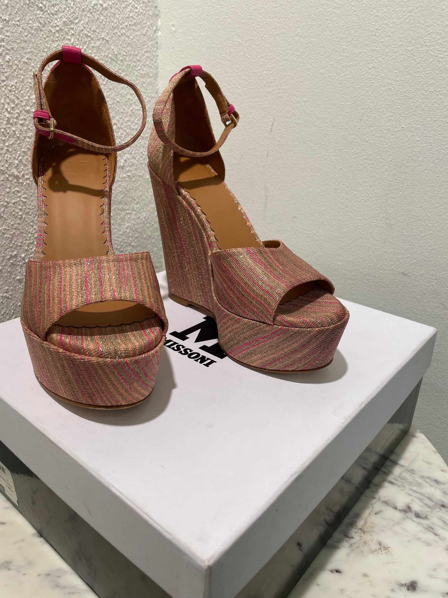 Missoni - Metallic Zigzag Wedges - 39