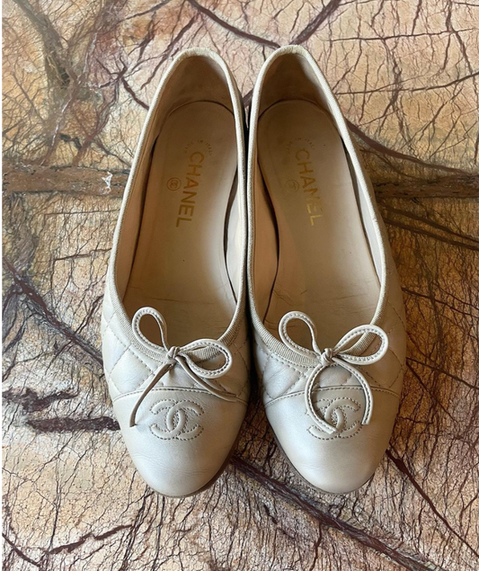 Chanel - Ballerina - light taupe - str. 39