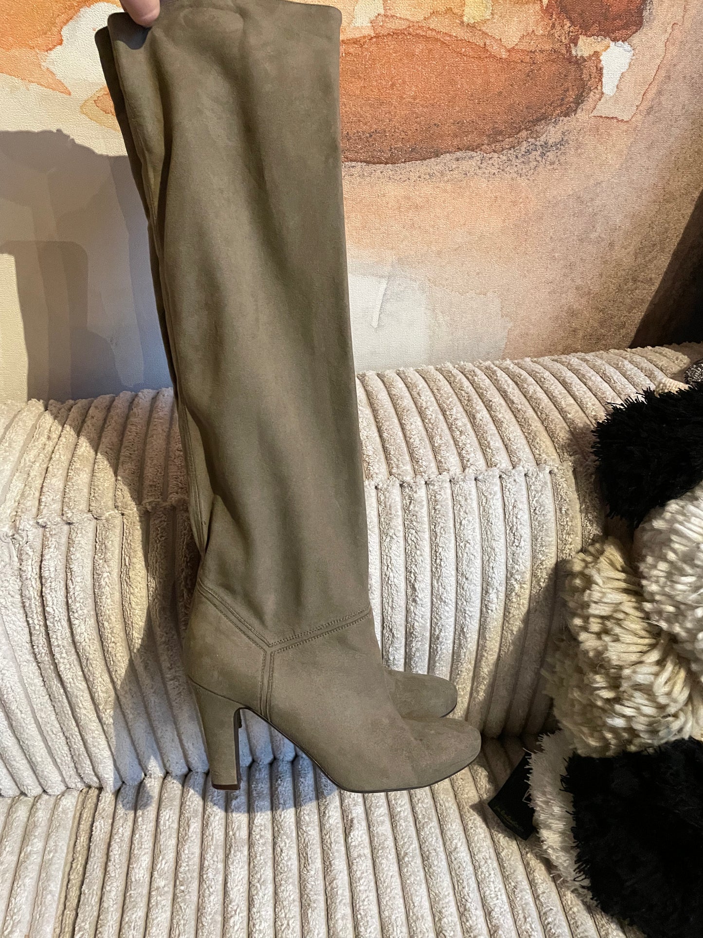 Stella McCarttney - Kneehigh støvle i vegan-nubuck