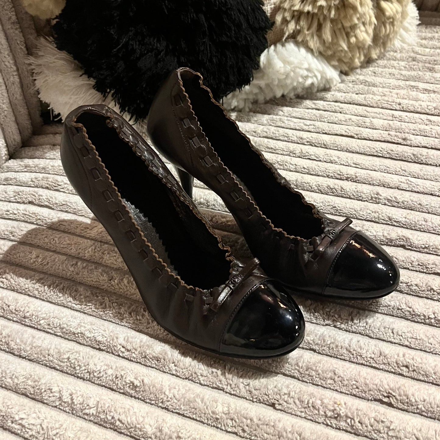 Chanel - Cambon heels med elastisk fod og CC logo