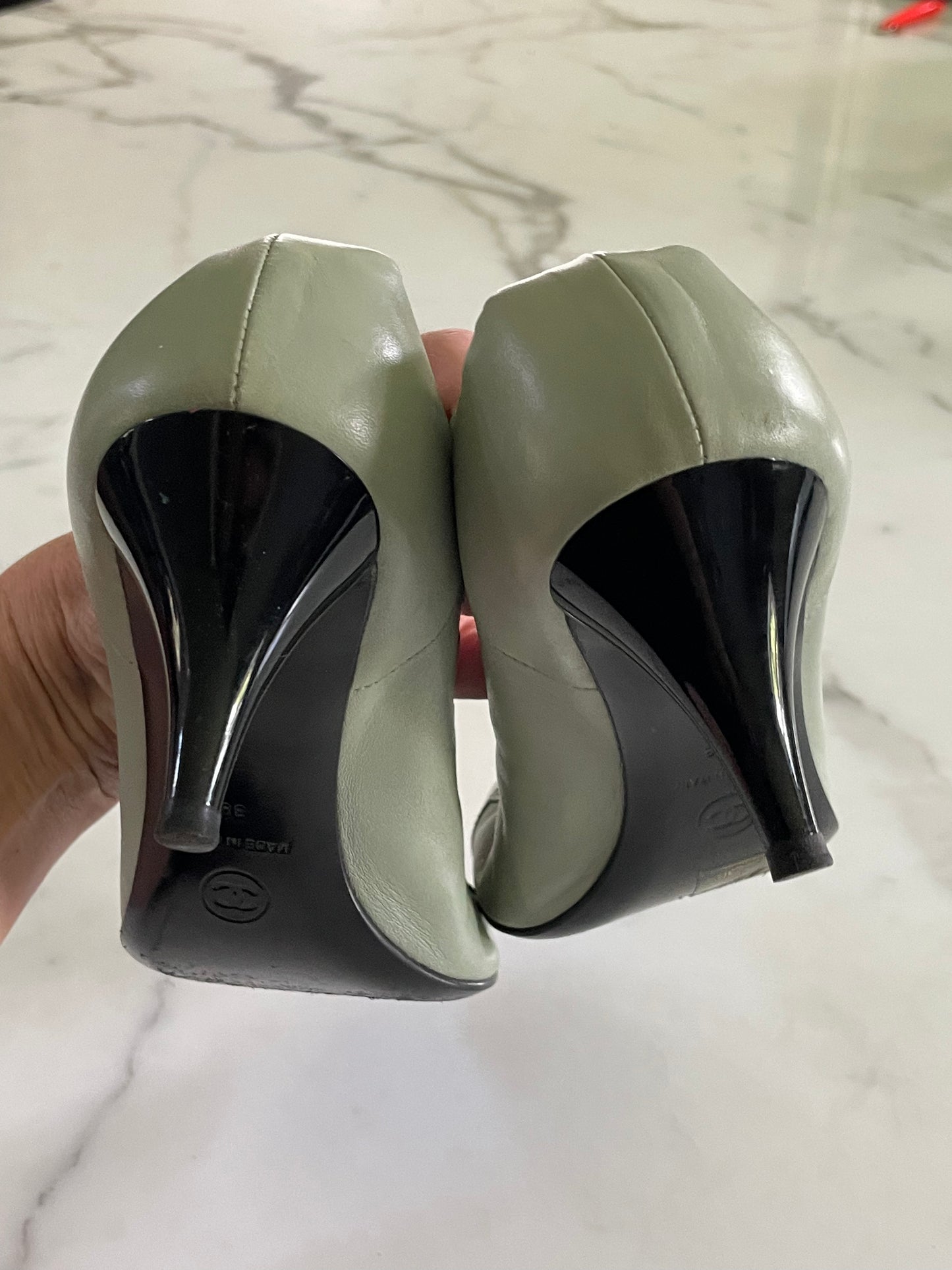 Chanel - Cambon heels med elastisk fod og CC logo