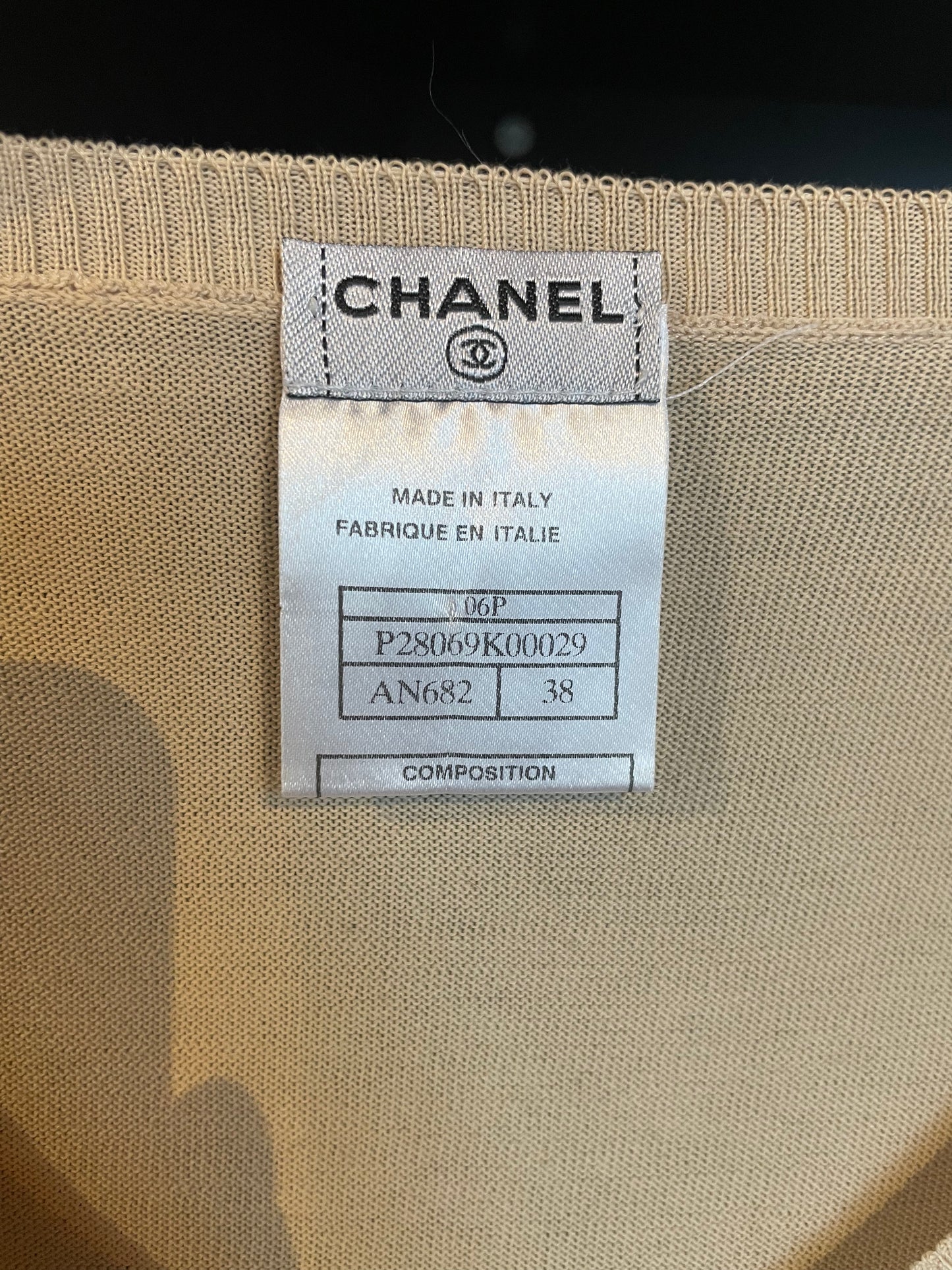 Chanel - Fintstrikket top m. pailletter