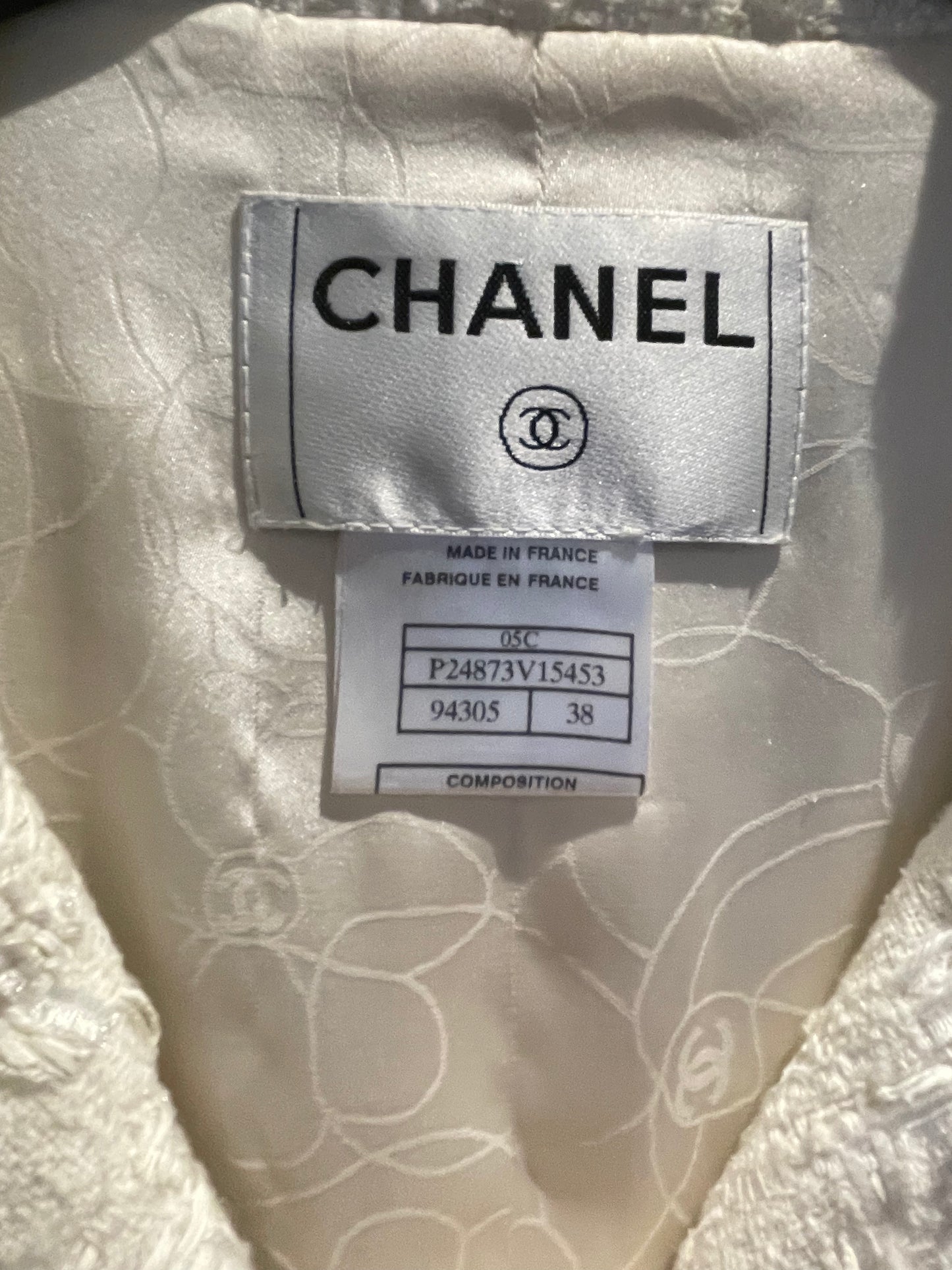 Chanel jakke - hvid - Vintage - 38