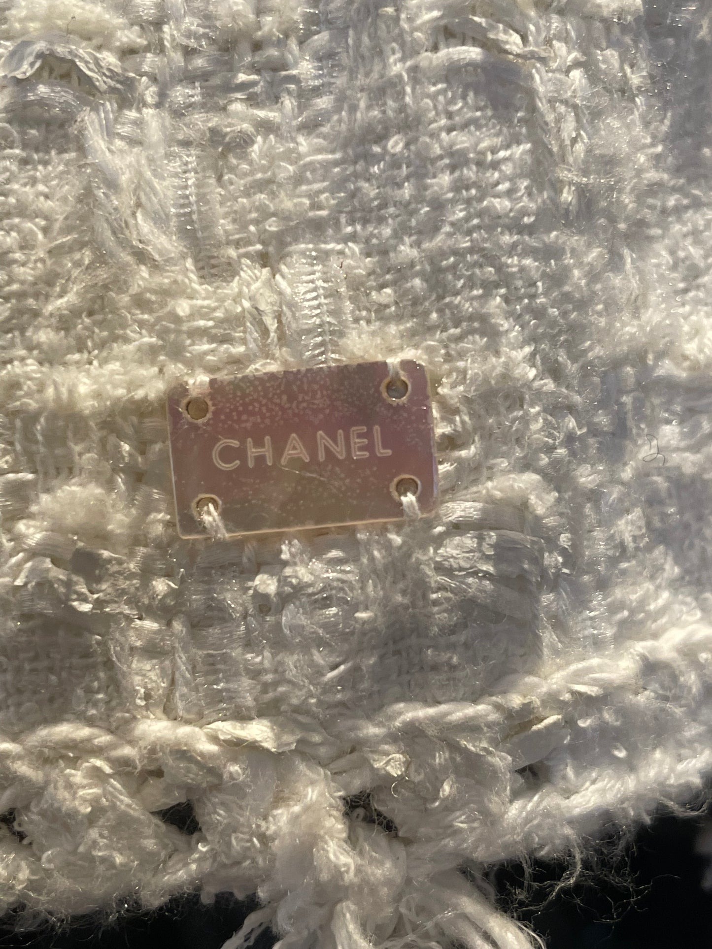 Chanel jakke - hvid - Vintage - 38