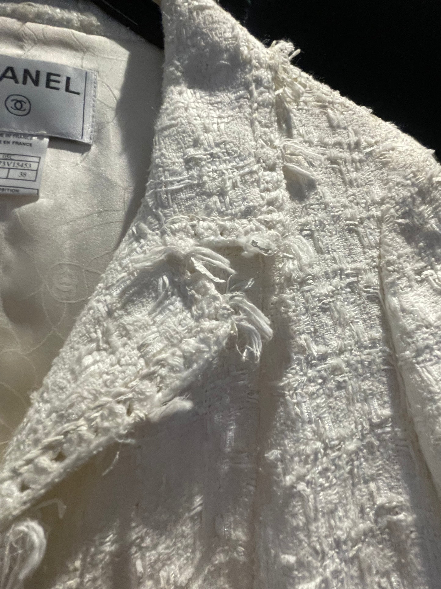 Chanel jakke - hvid - Vintage - 38