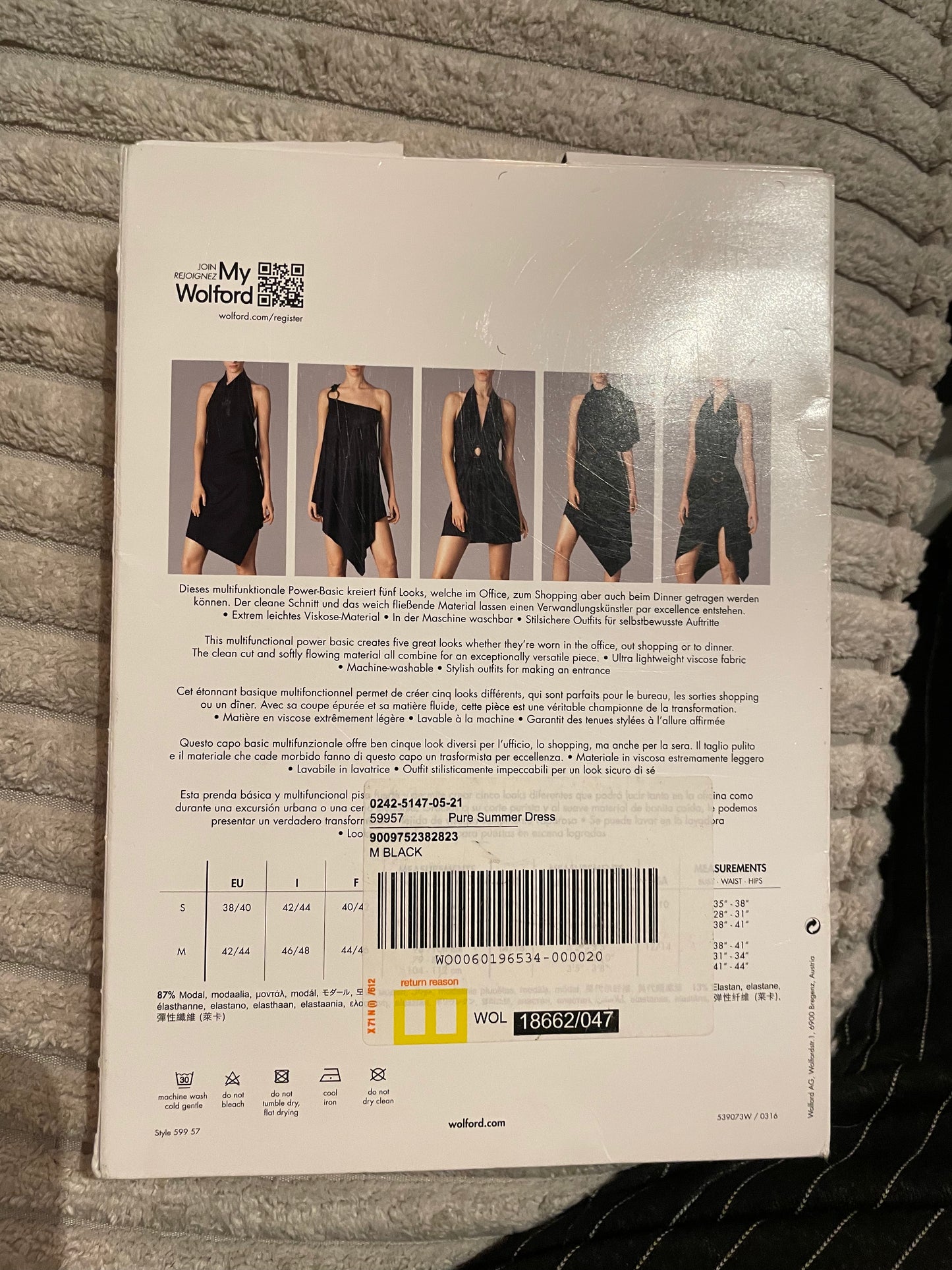 Kjole - Wolford - 5-i-1 - sort - Str. M