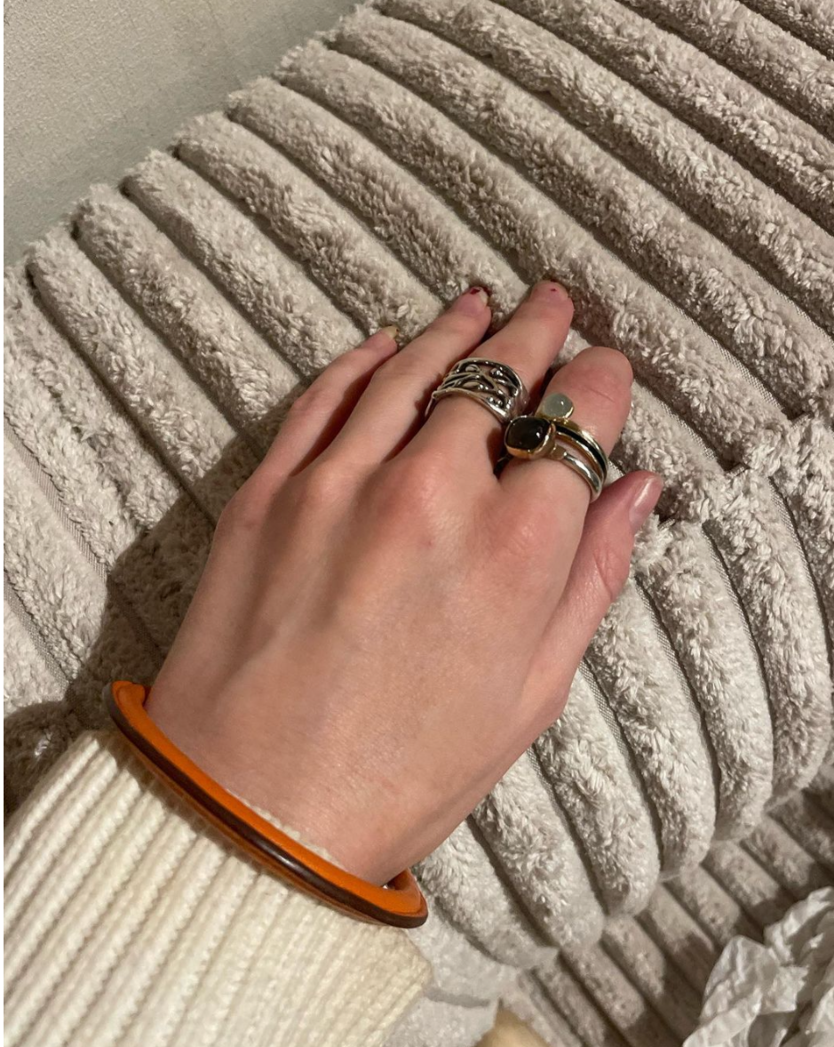 Hermés - læderarmbånd - orange