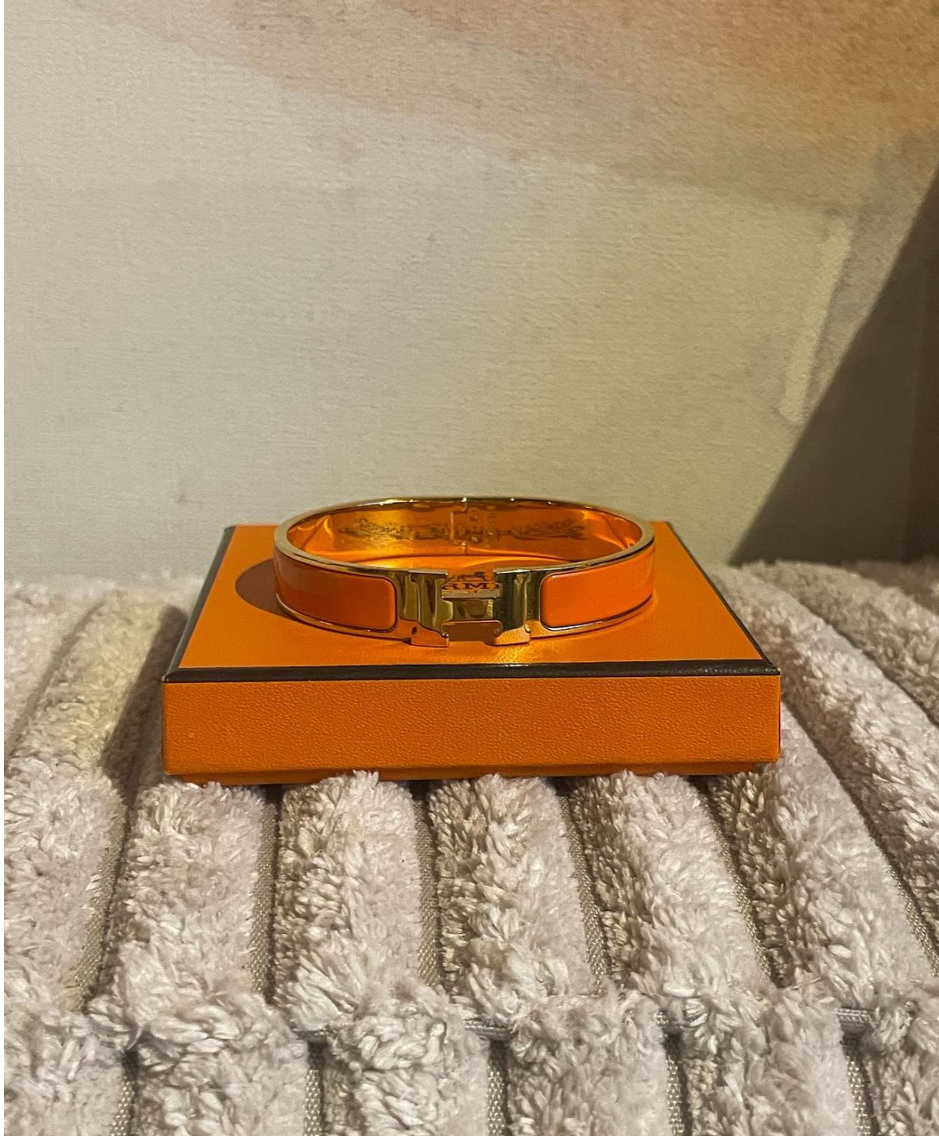 Hermés - Clic H Armbånd - orange & guld