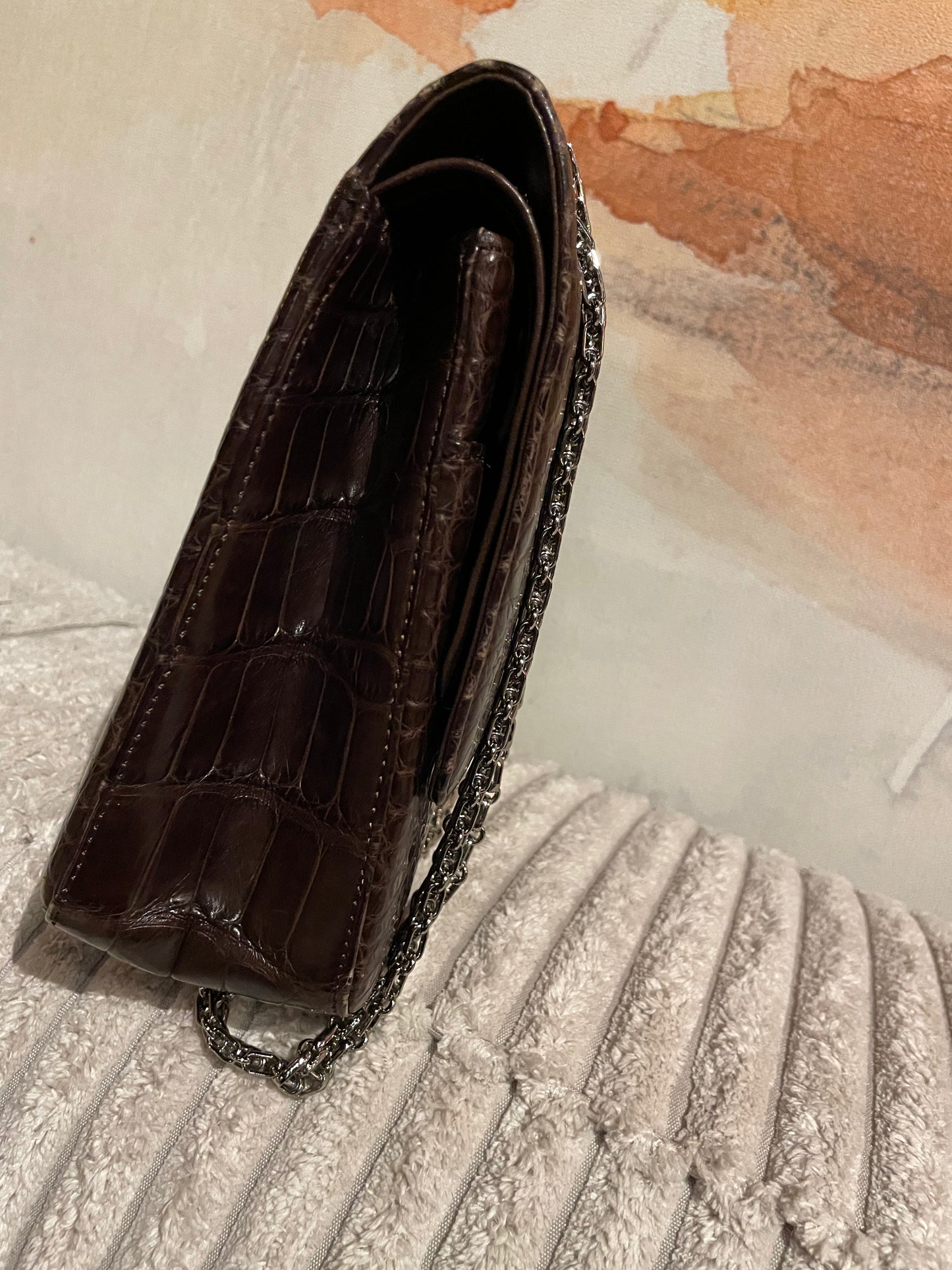 Chanel Alligator - Brun - Double Flap