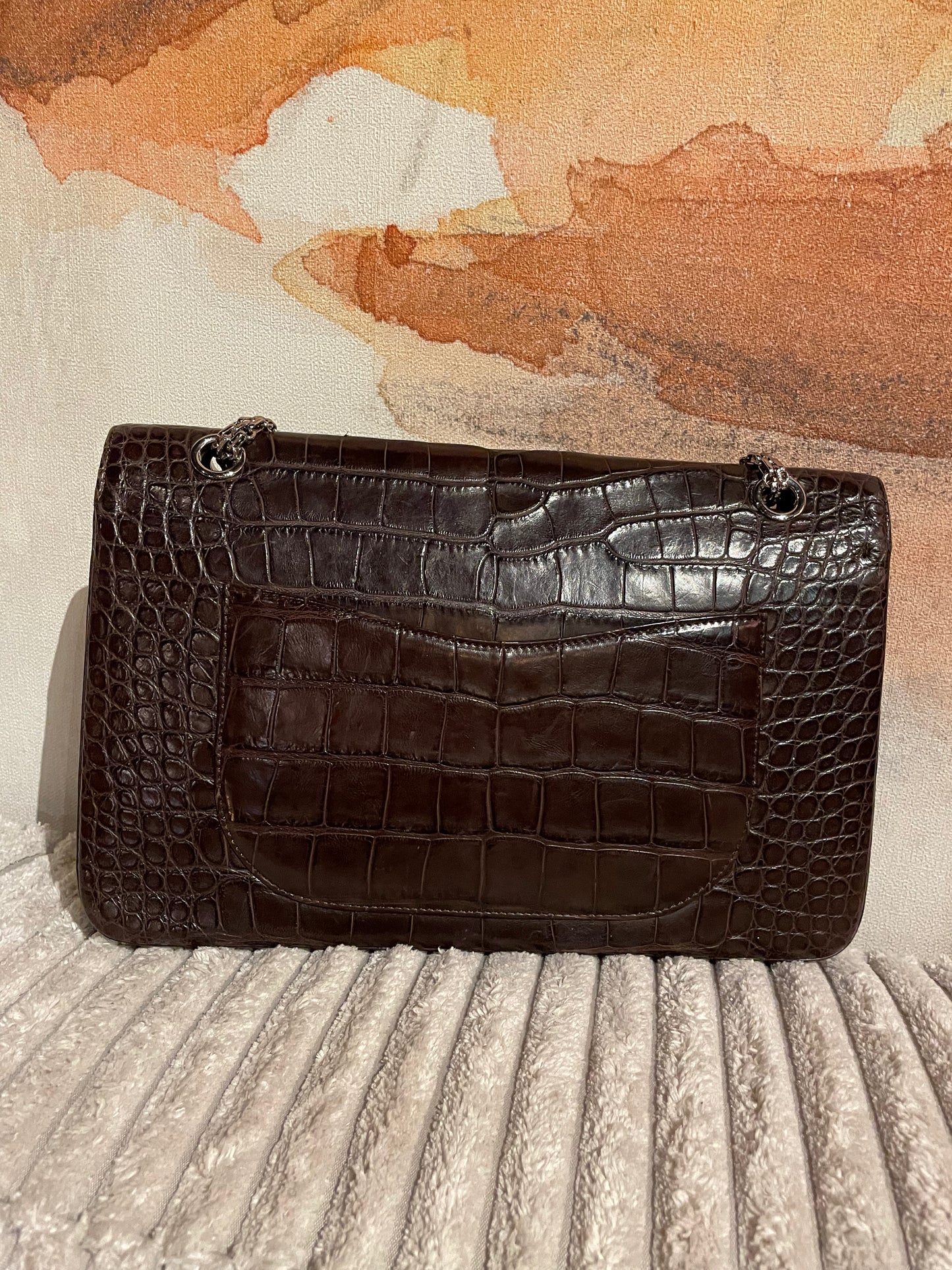 Chanel Alligator - Brun - Double Flap