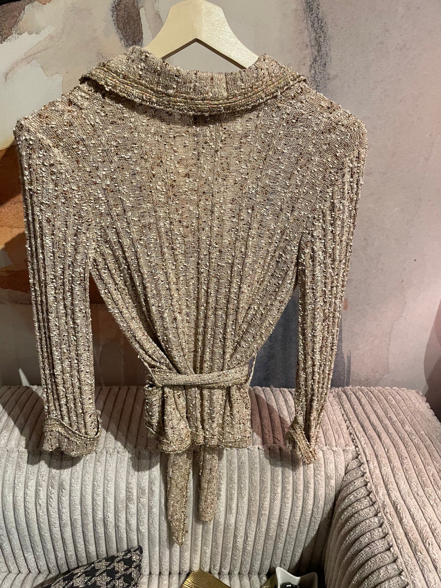 Chanel cardigan - strik med glimmer