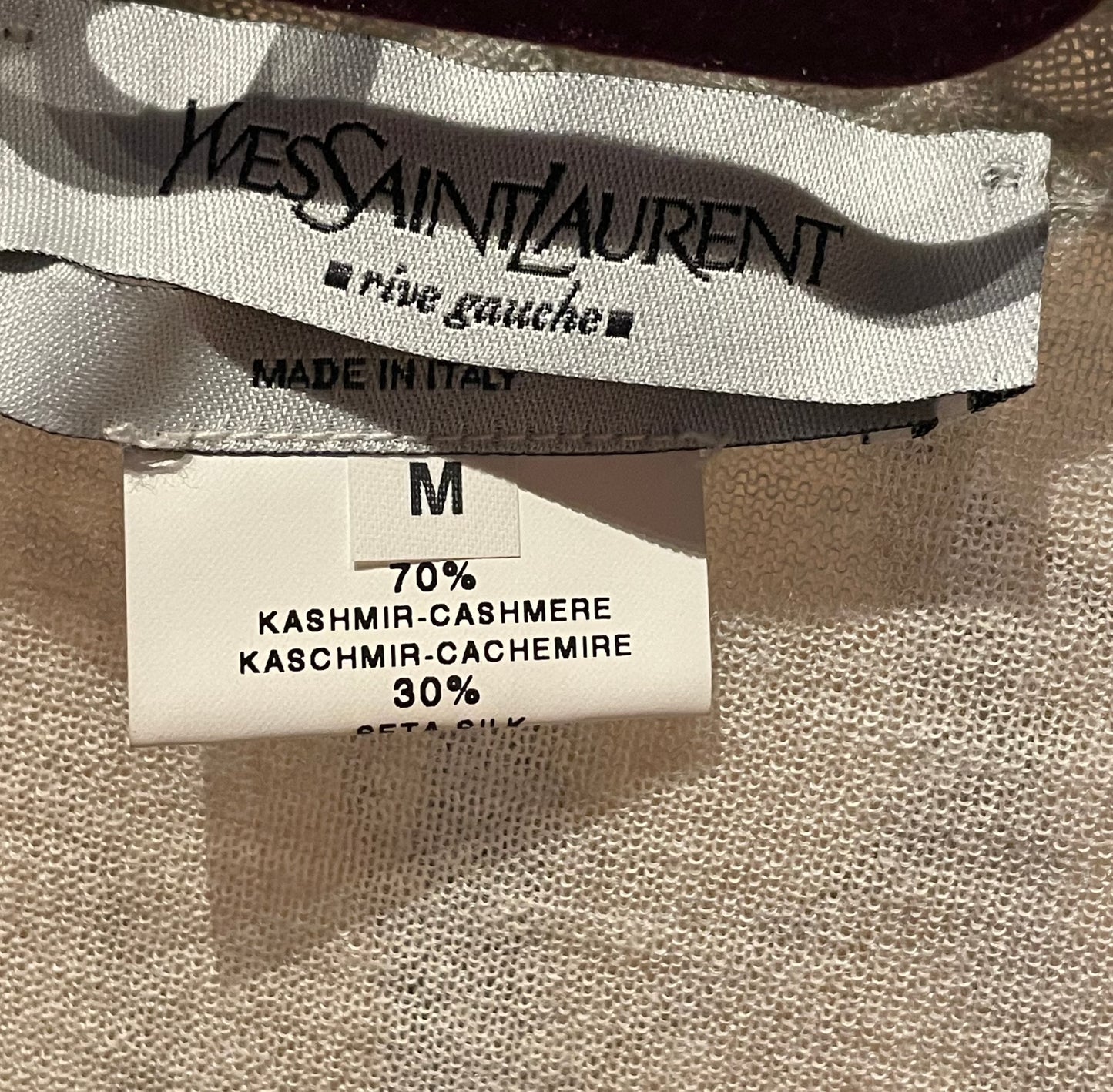 Yves Saint Laurent cardigan - strik af cashmere & silke