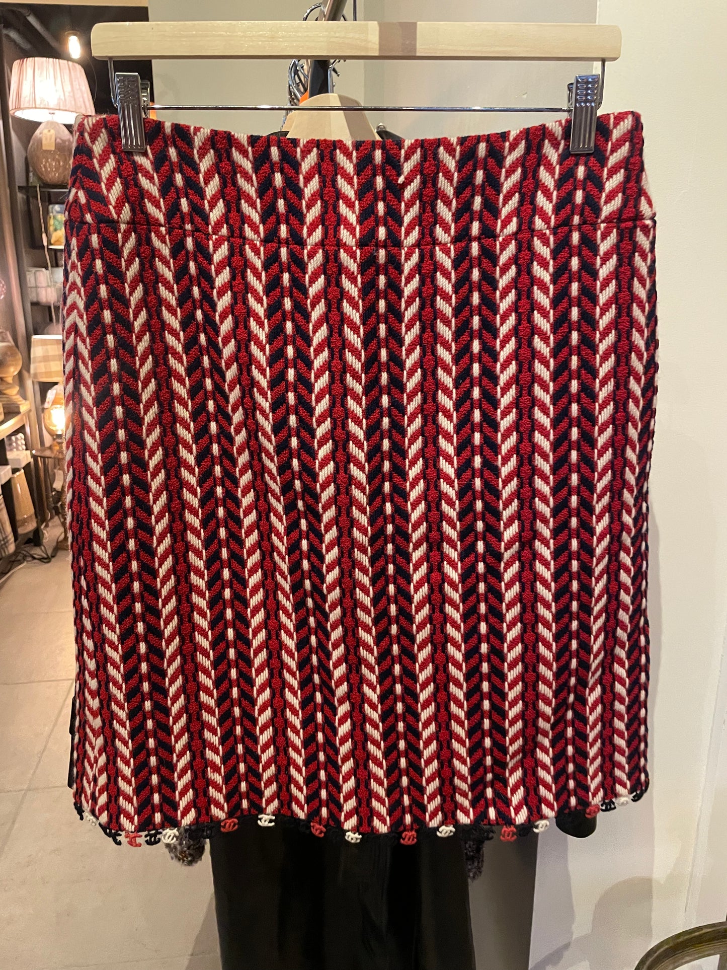 Eksklusivt Chanel sæt - Chevron Uld Tweed