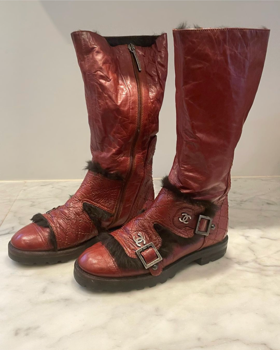 Chanel - Snestøvler / Bikerboots - 38,5