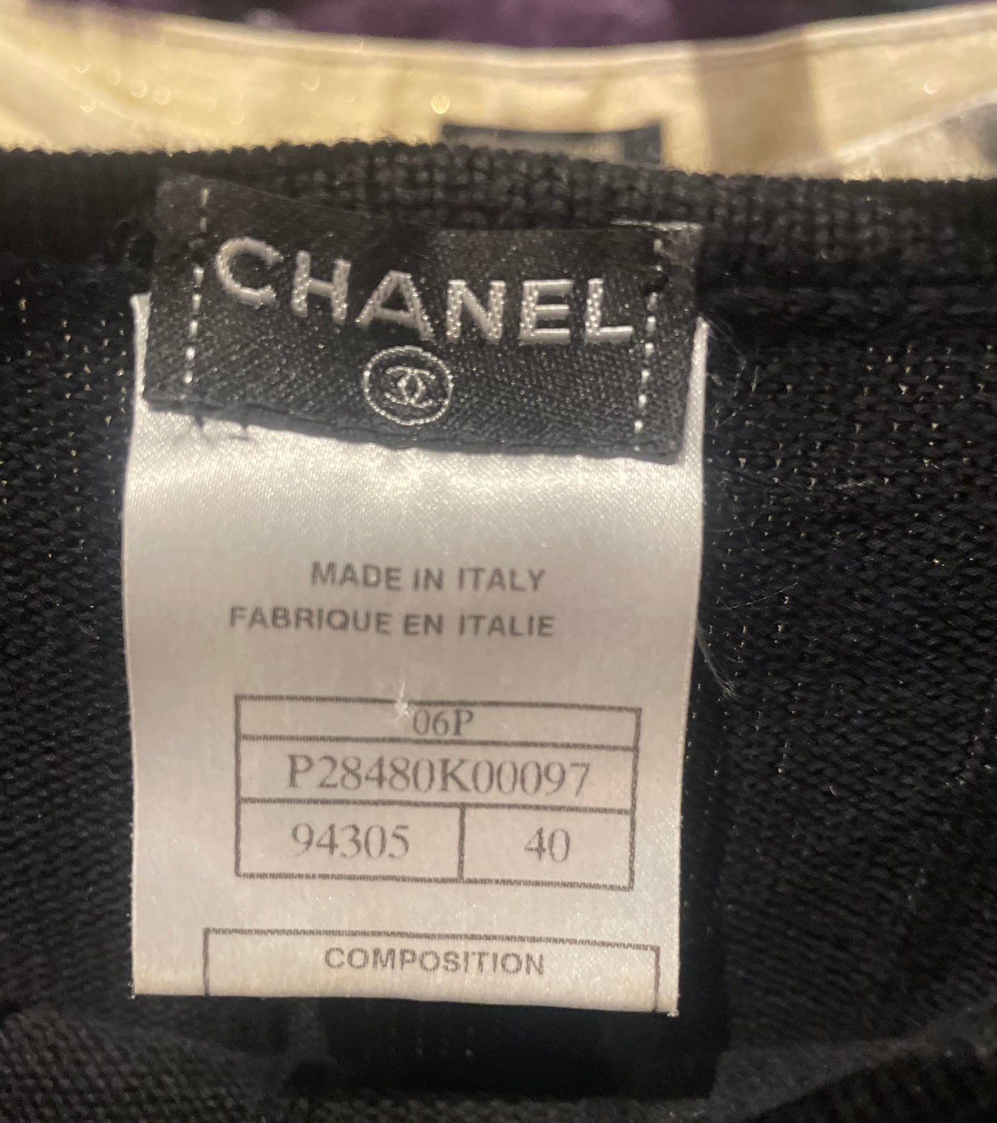Chanel Herre - strikket top - sort - L