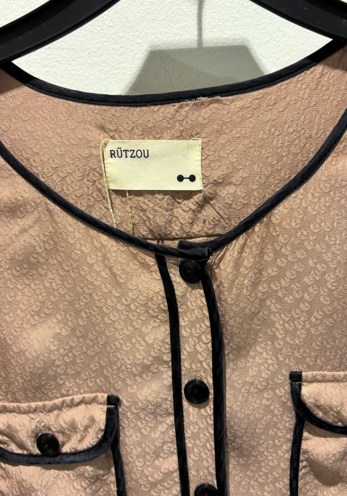 Rützou Shirt – Powder Pink with Black Details – Size M