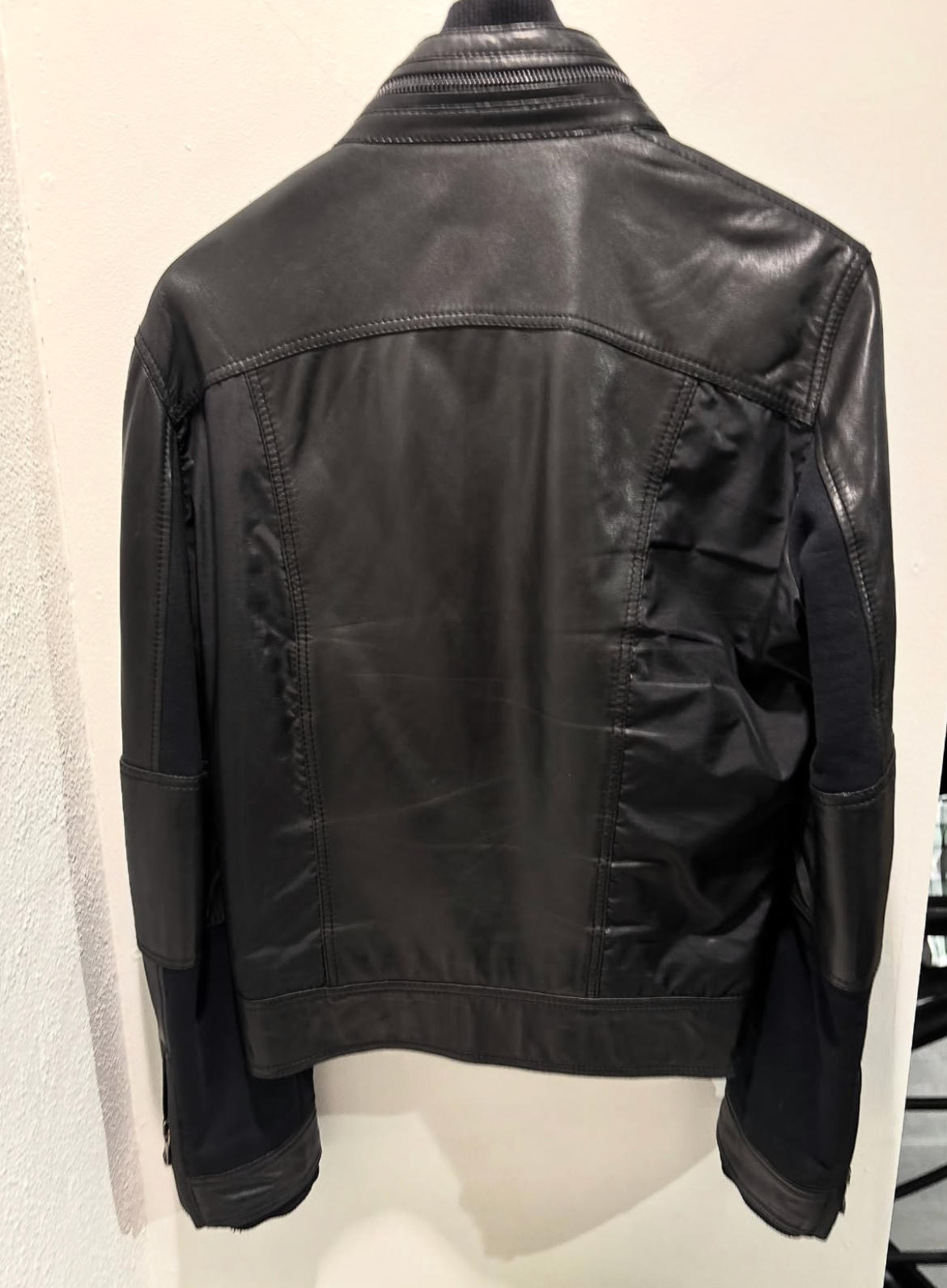 Dolce & Gabbana Leather jacket - Black & Silver Details - Size M