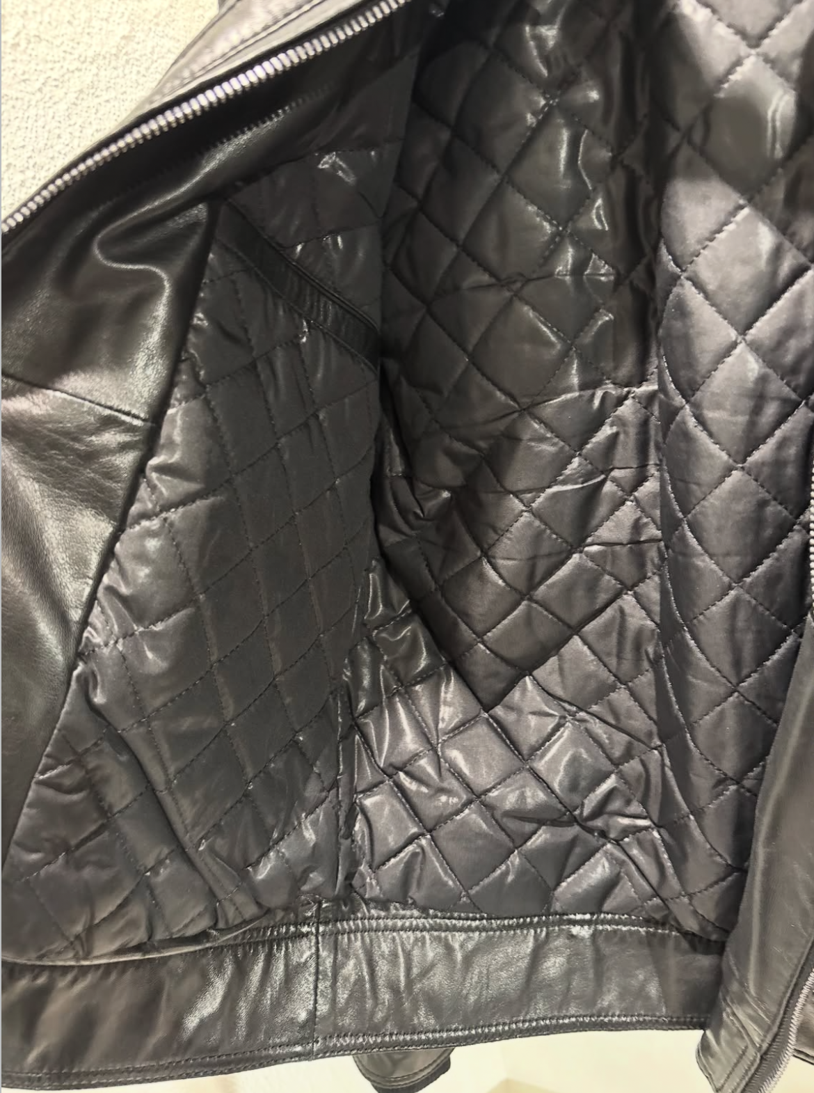 Dolce & Gabbana Leather jacket - Black & Silver Details - Size M
